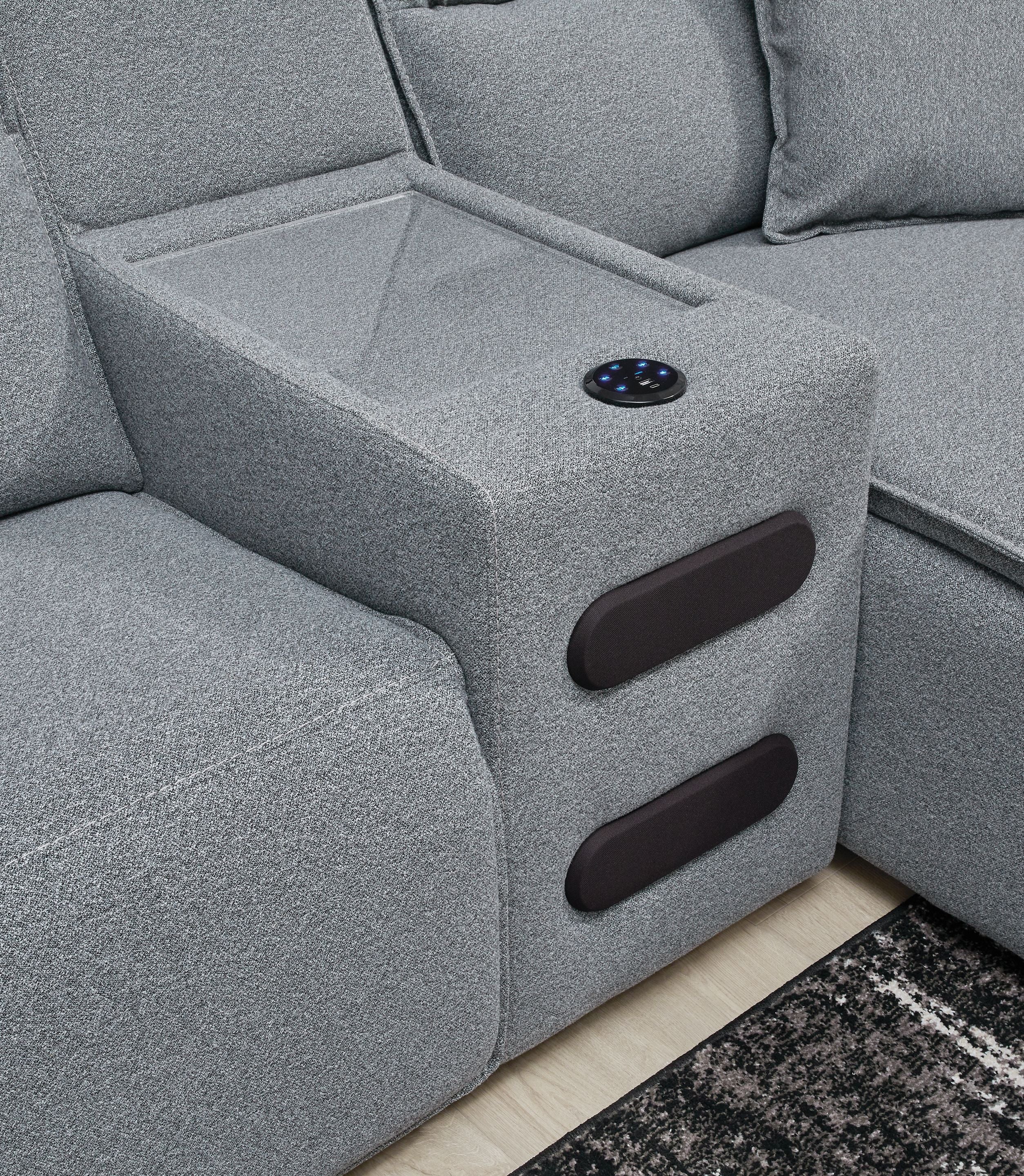 Modmax II - Reclining Sectional - Salt And Pepper - Image 59