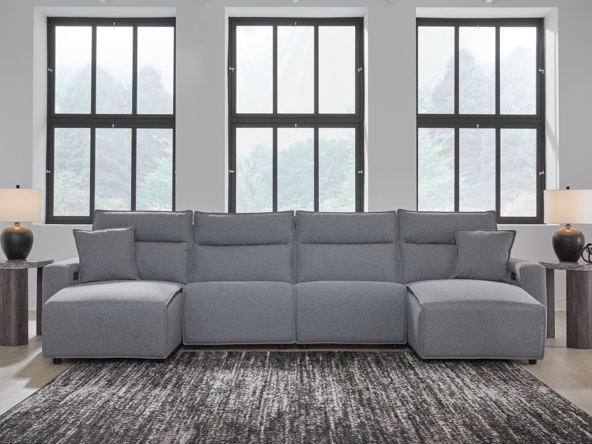 Modmax II - Reclining Sectional - Salt And Pepper - Image 61