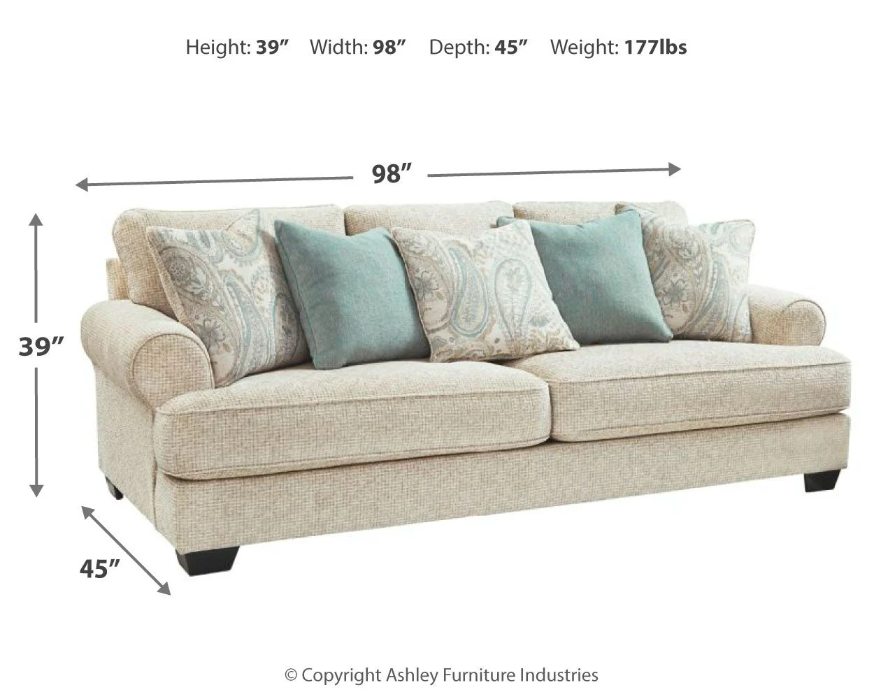 Monaghan - Sofa - Sandstone - Image 10
