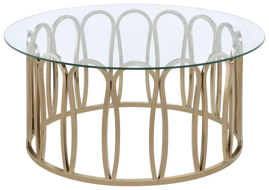 Monett - Round Glass Top Table - Image 2