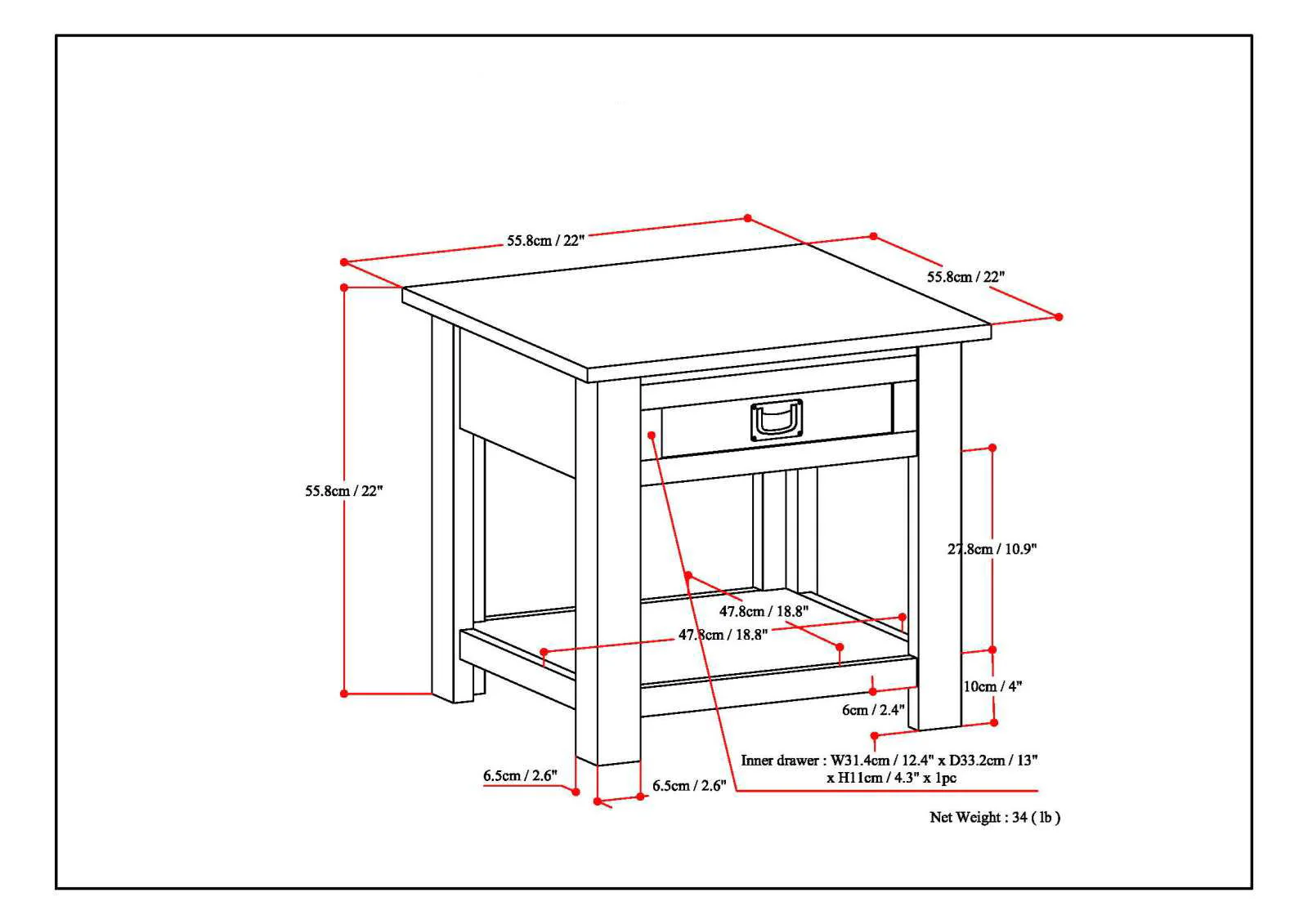 Monroe - Handcrafted Side Table - Image 61