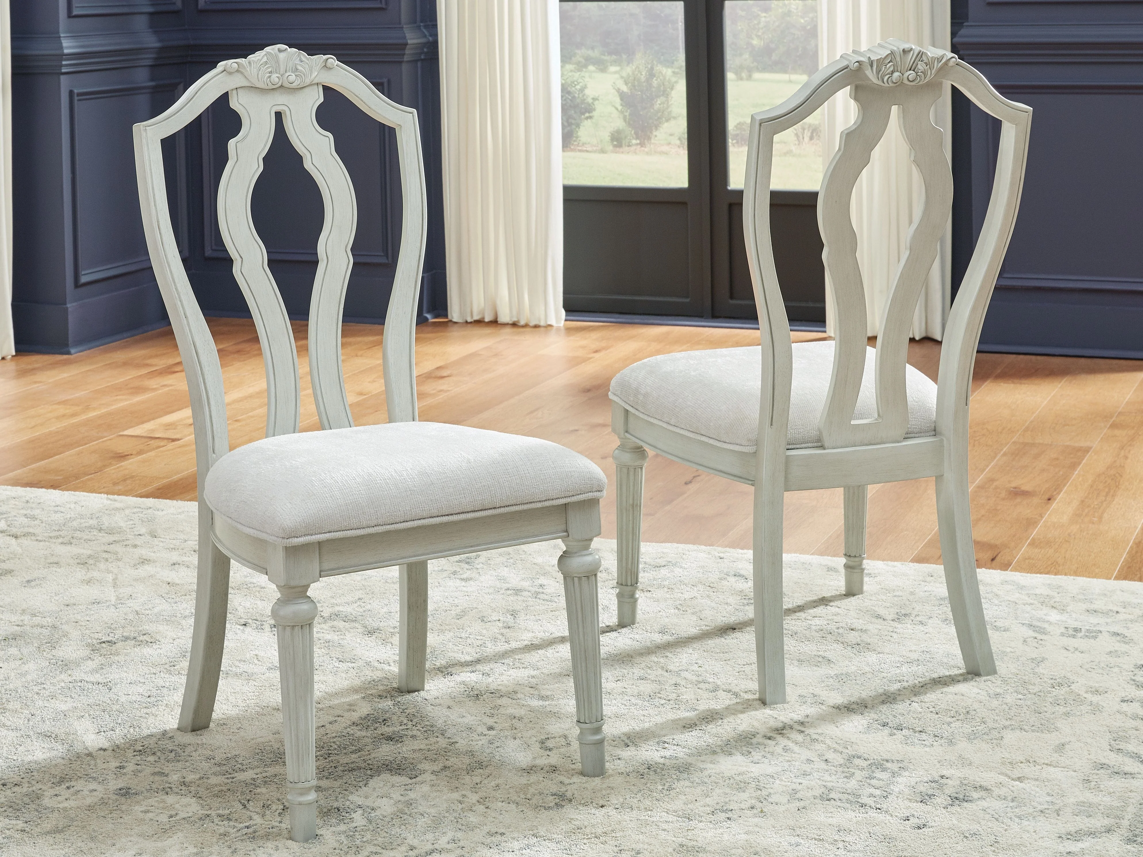 Montelaine - Dining Upholstered Side Chair (Set of 2) - Antique White - Image 8