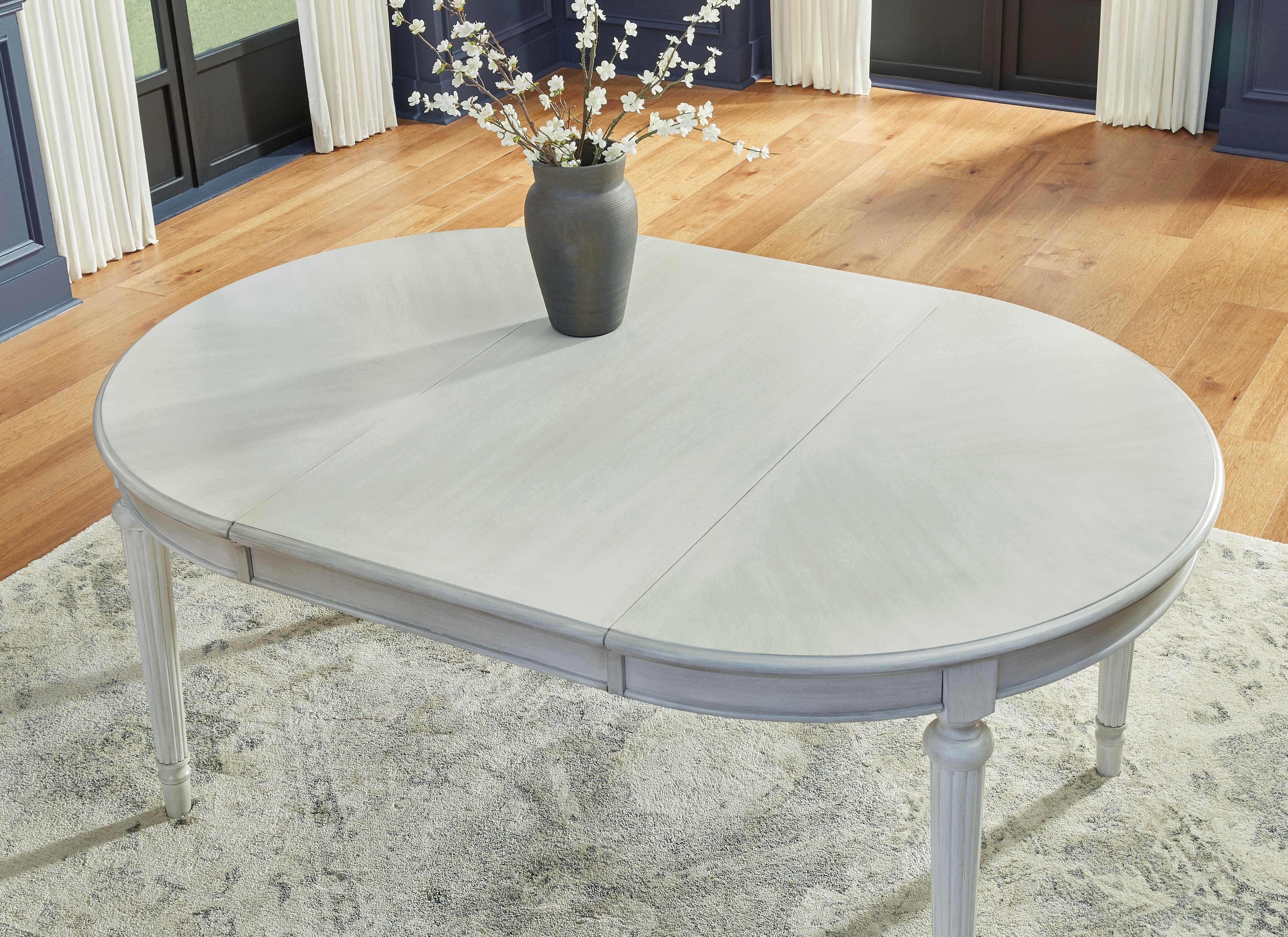 Montelaine - Oval Dining Room Extension Table - Antique White - Image 4