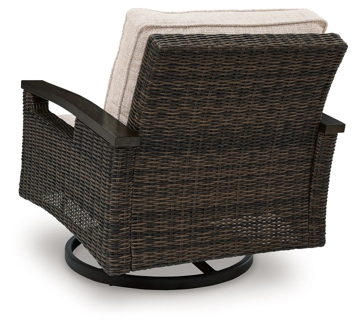 Monterey Point - Swivel Lounge Chair (Set of 2) - Dark Brown - Image 4