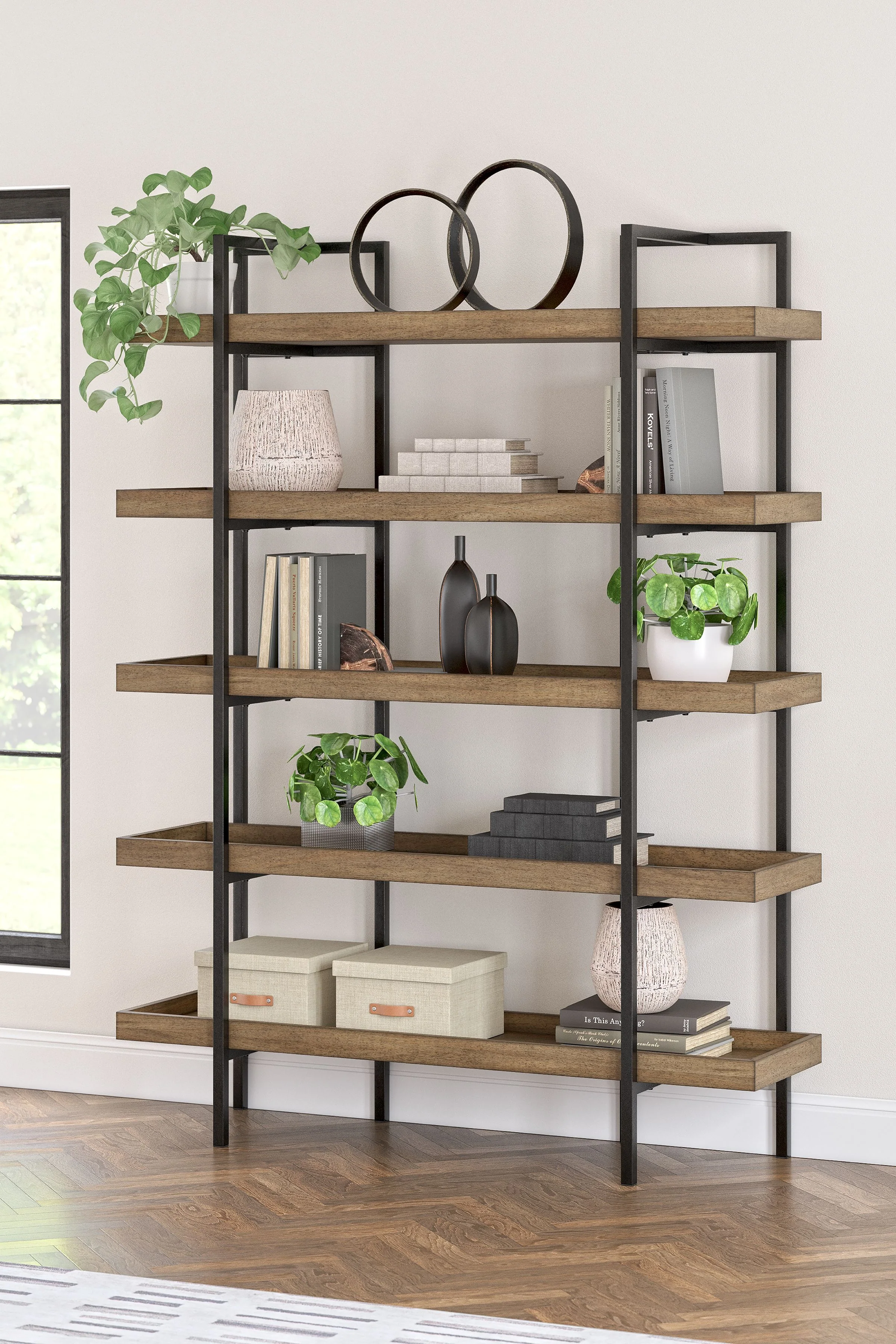 Montia - Bookcase - Light Brown - Image 6