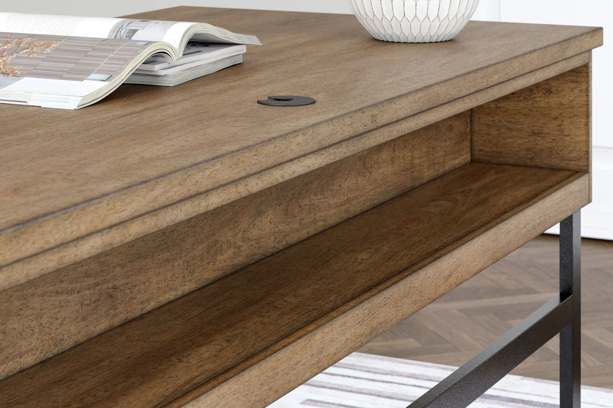 Montia - Home Office Desk - Light Brown - Image 5