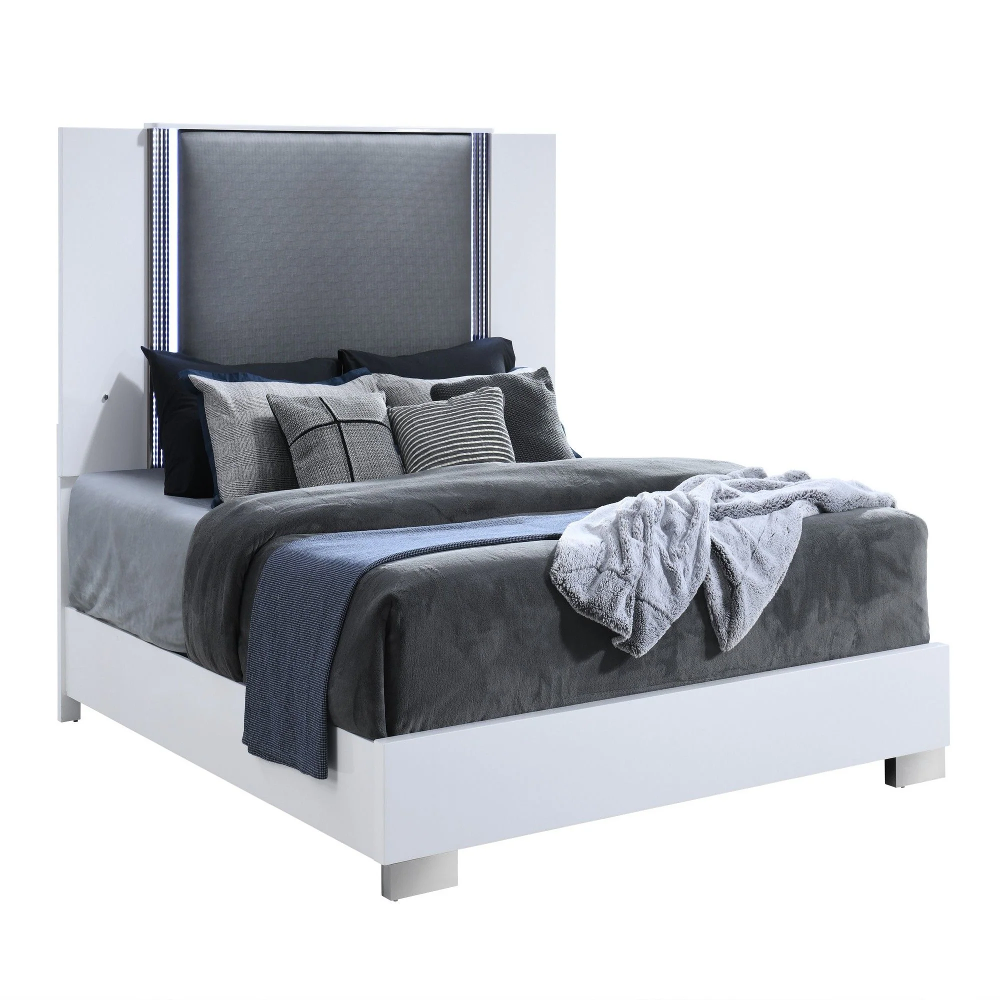 Moon - 5 Pieces Bedroom Set With LED Accent - Image 5