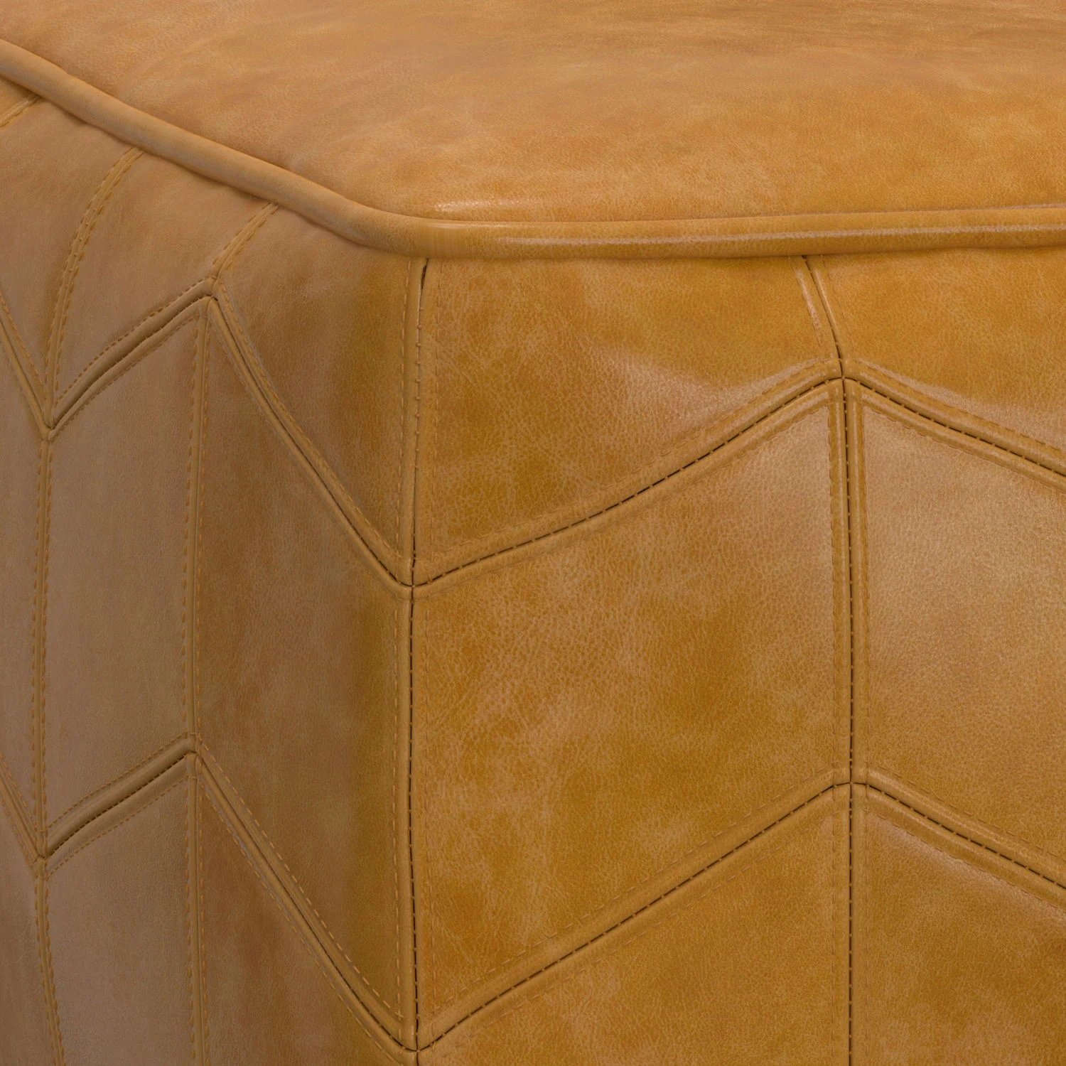 Morden - Square Pouf - Brown - Image 2