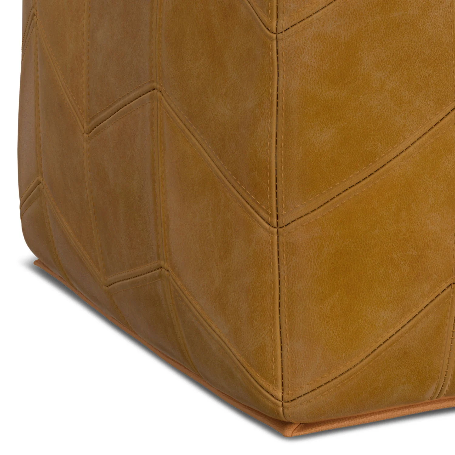 Morden - Square Pouf - Brown - Image 3