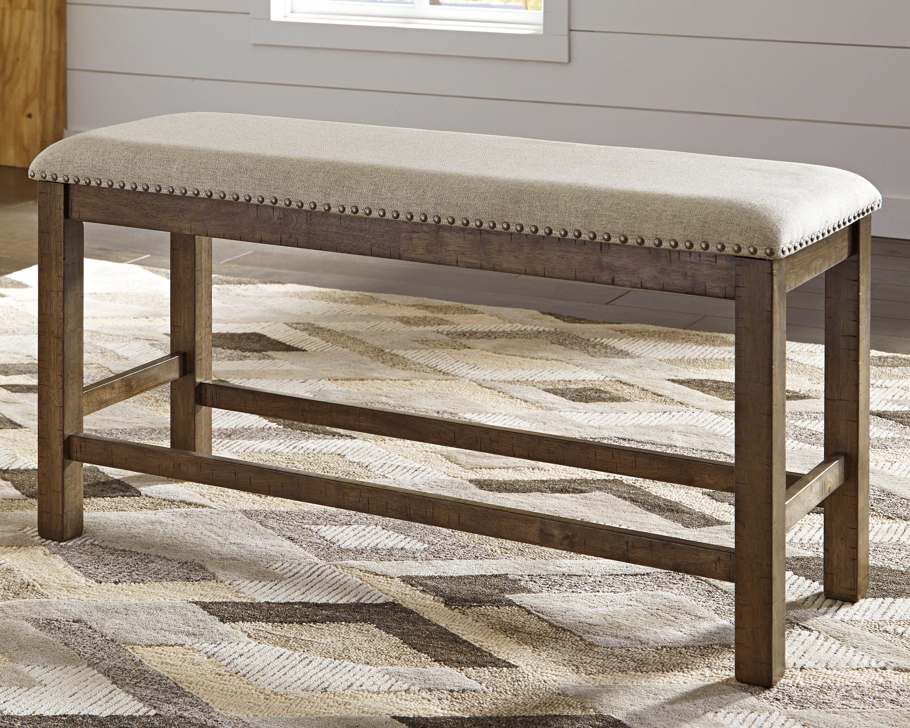 Moriville - Double UPH Bench  - Beige - Image 4