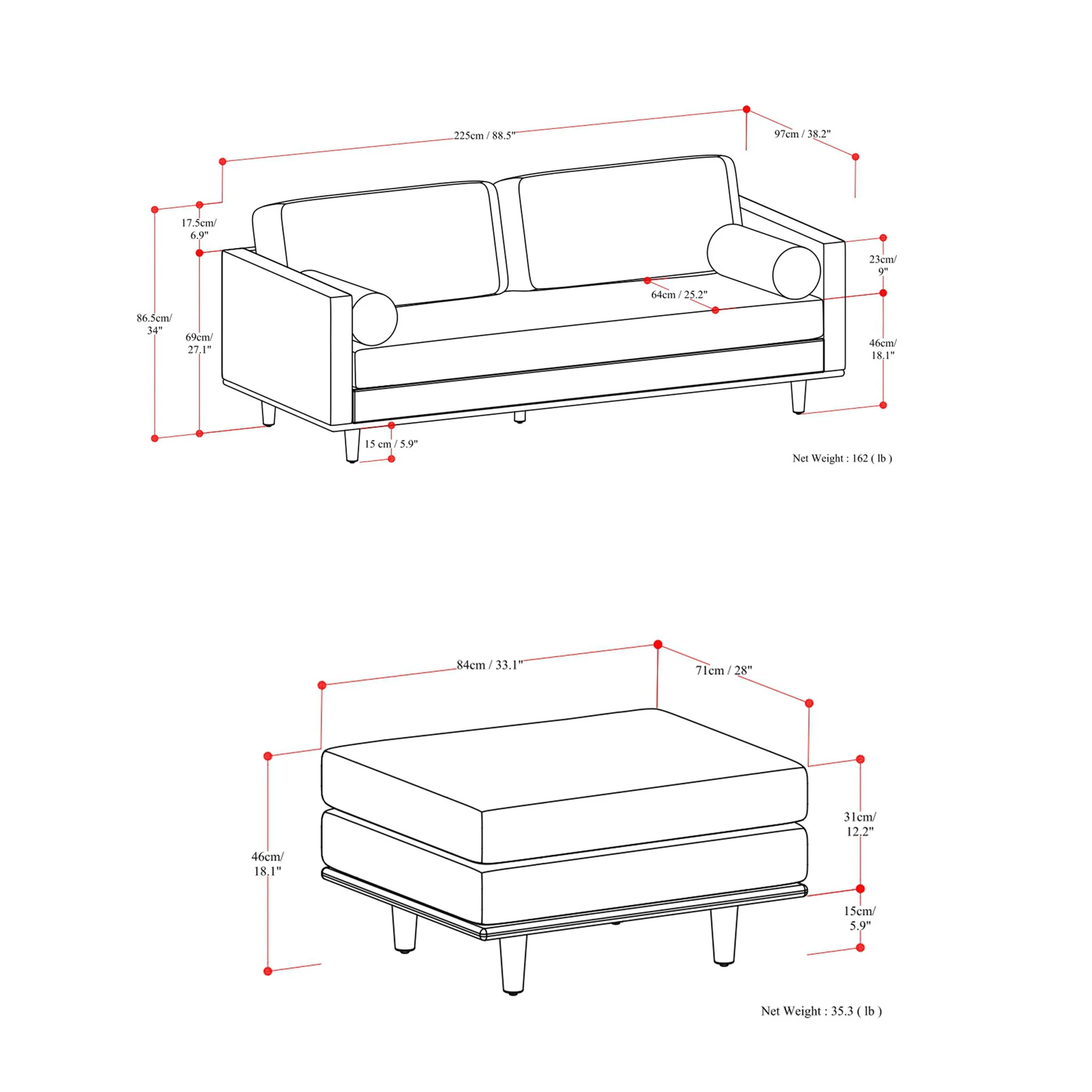 Morrison - Sofa And Ottoman Set - Image 91