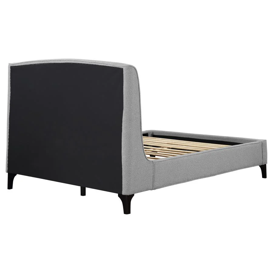 Mosby Upholstered Wingback Bed Grey - Image 15