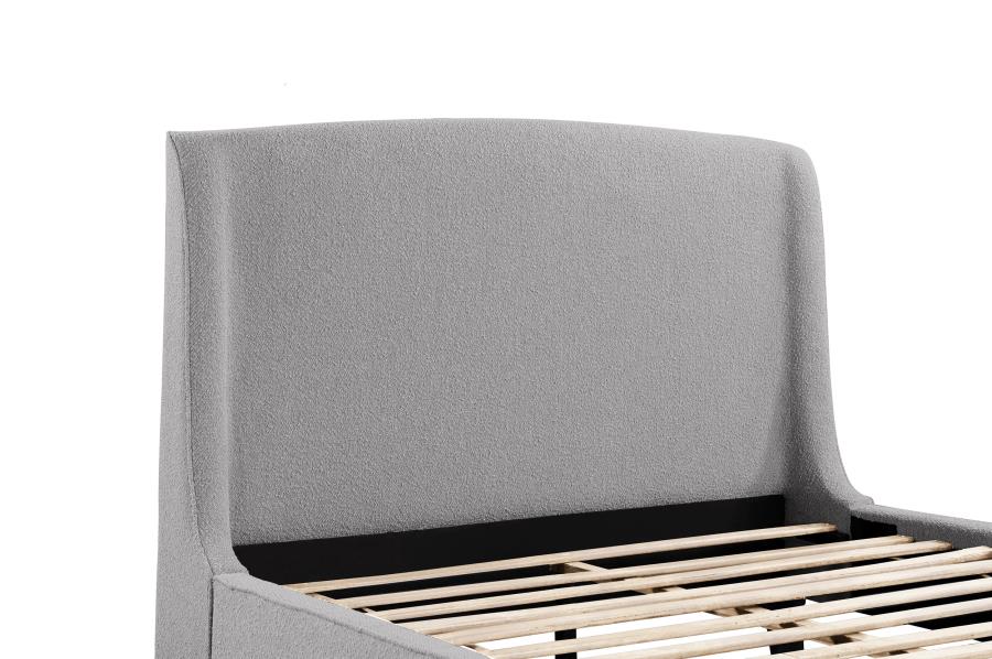 Mosby Upholstered Wingback Bed Grey - Image 22