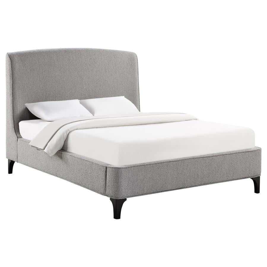 Mosby Upholstered Wingback Bed Grey - Image 4