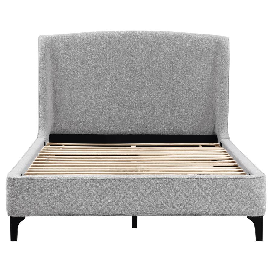 Mosby Upholstered Wingback Bed Grey - Image 6