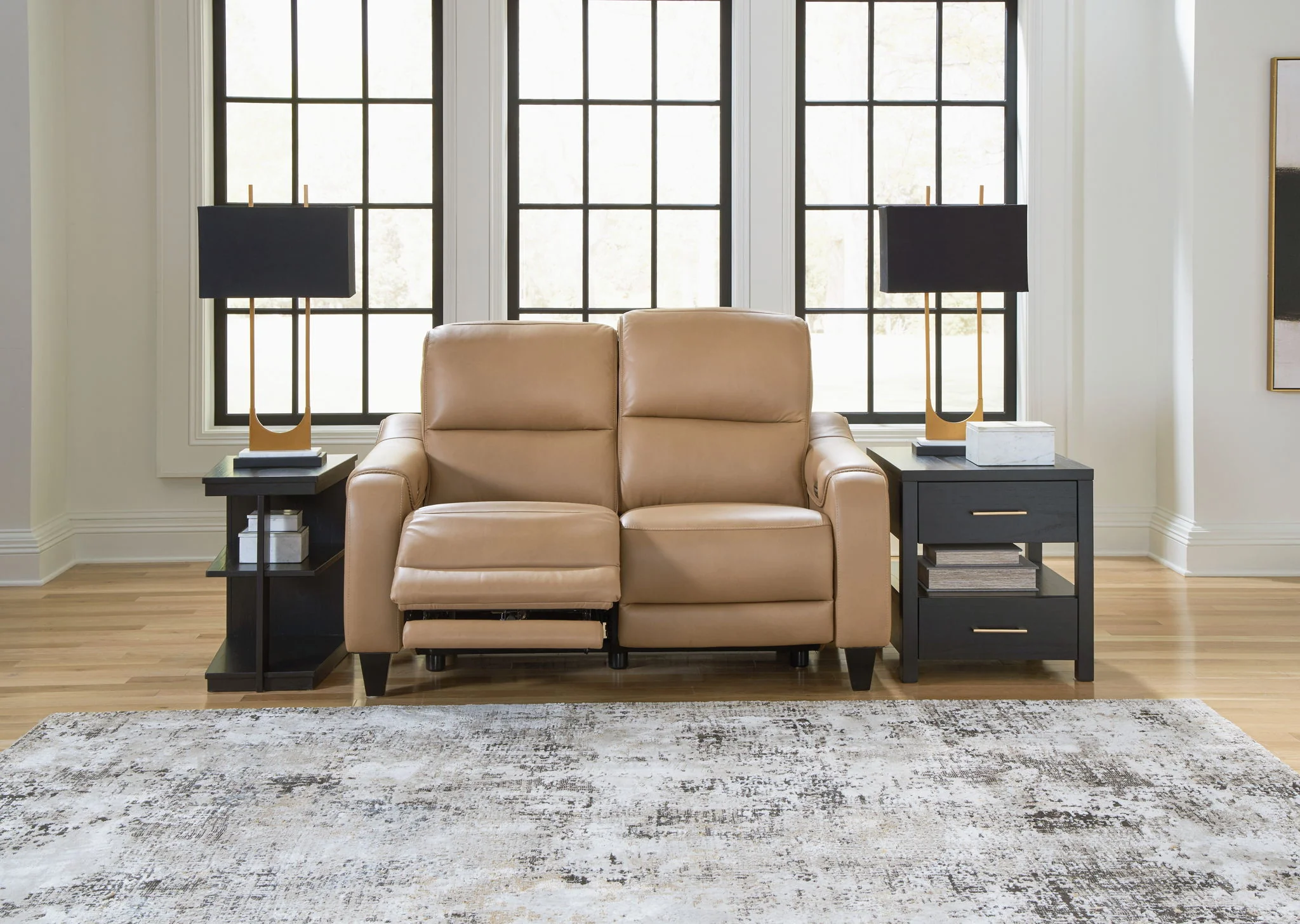 Mosswell - Power Reclining Loveseat With Adj Headrest - Toffee - Image 5