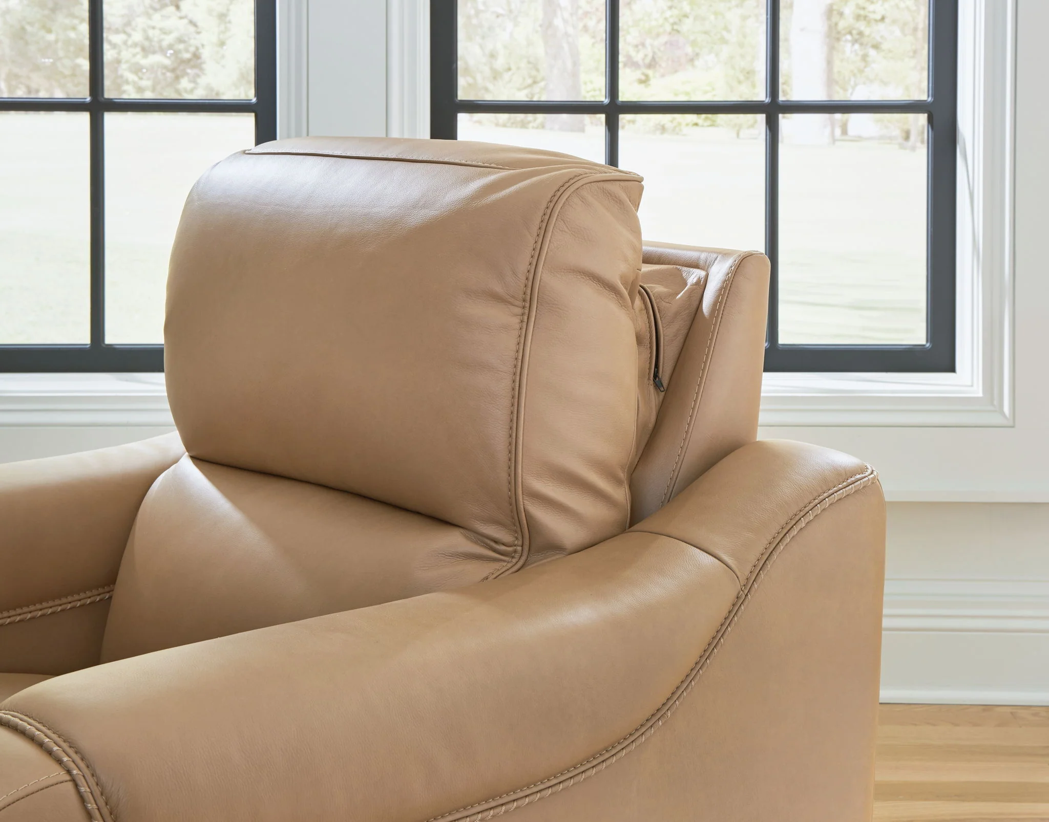 Mosswell - Power Reclining Sofa With Adj Headrest - Toffee - Image 7