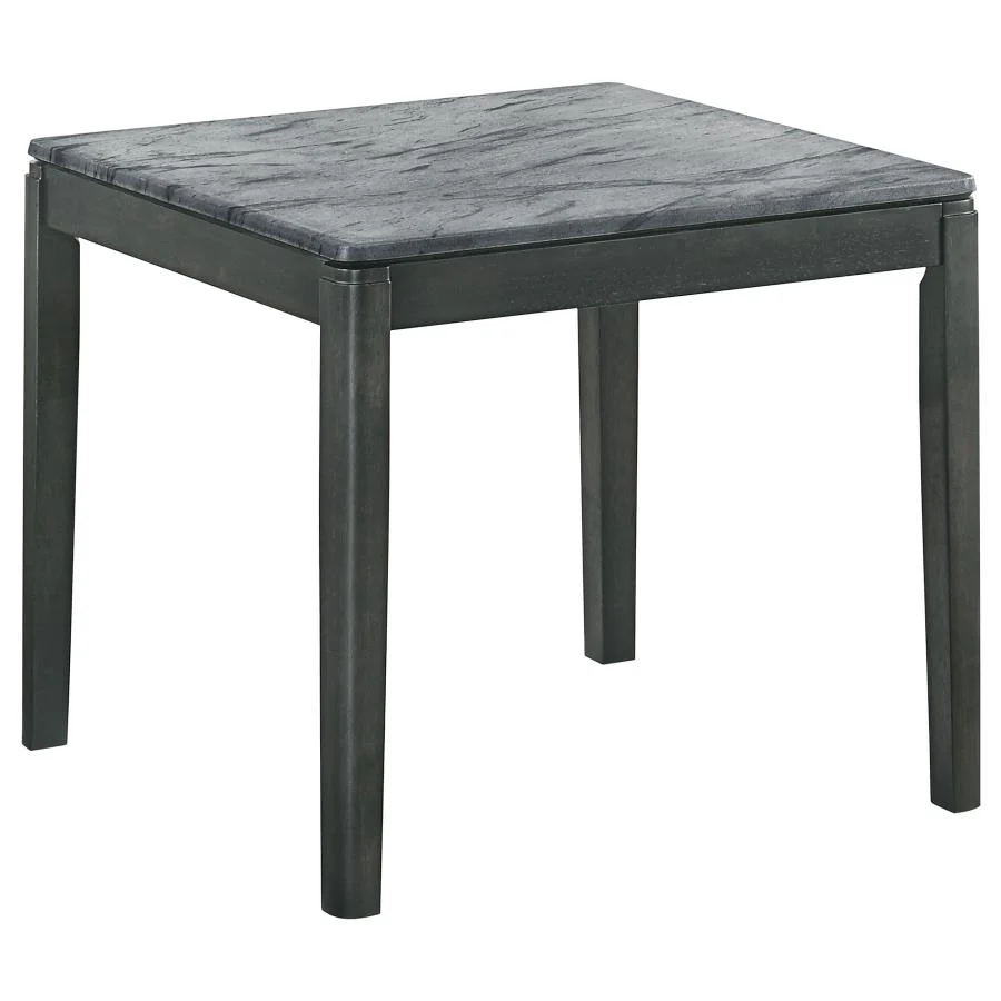 Mozzi Square Faux Marble Side End Table Grey and Black - Image 8
