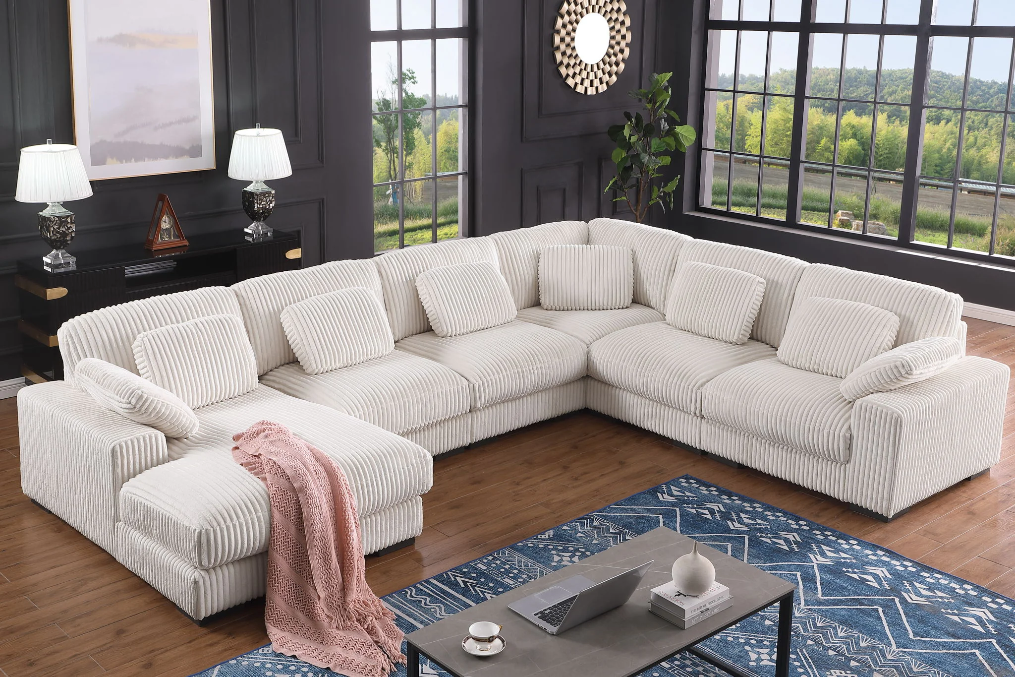Nadine - Modular Corner Sectional Sofa With Left Facing Chaise - Image 5