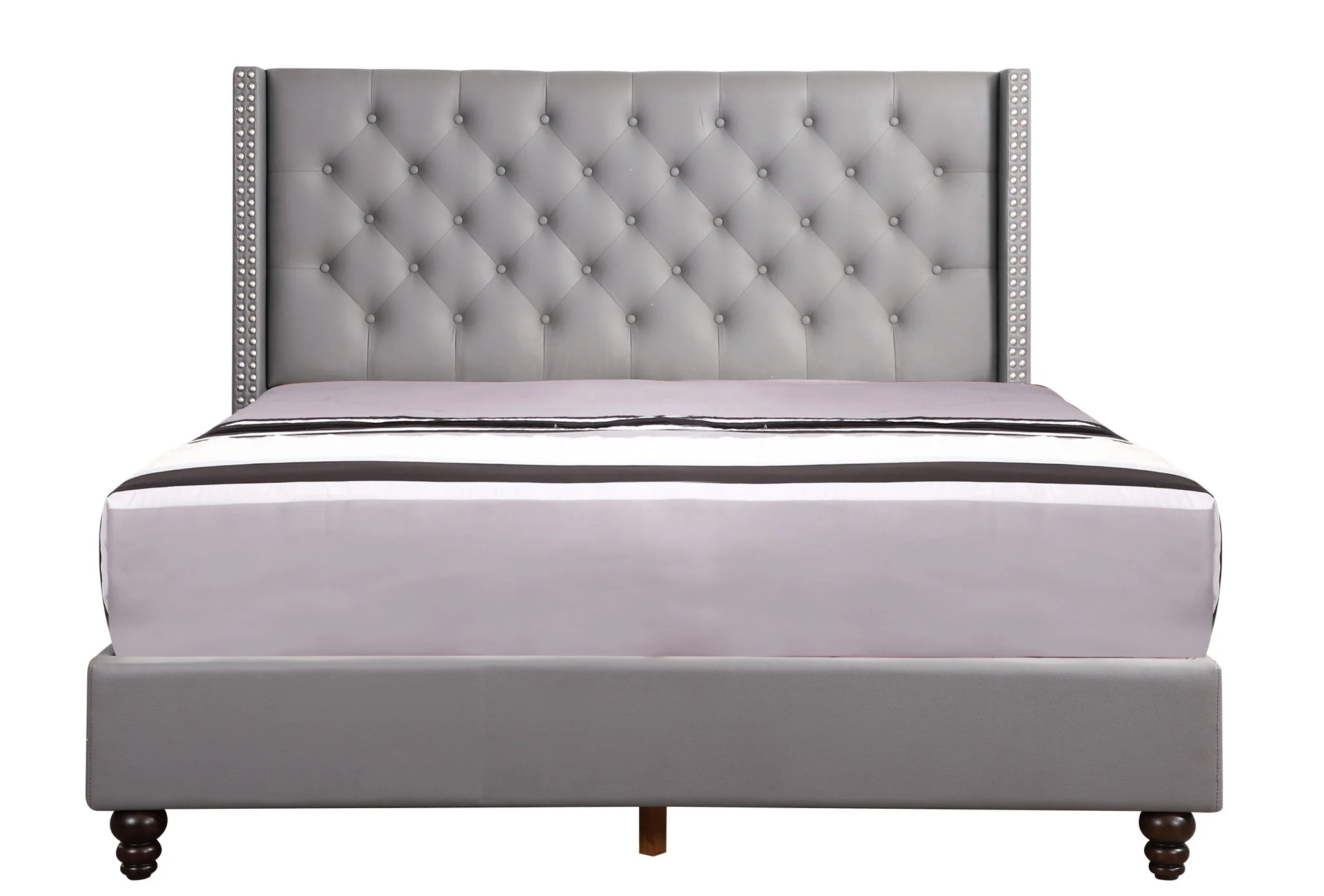 Nailhead Bed Transitional Vibrant - Image 17