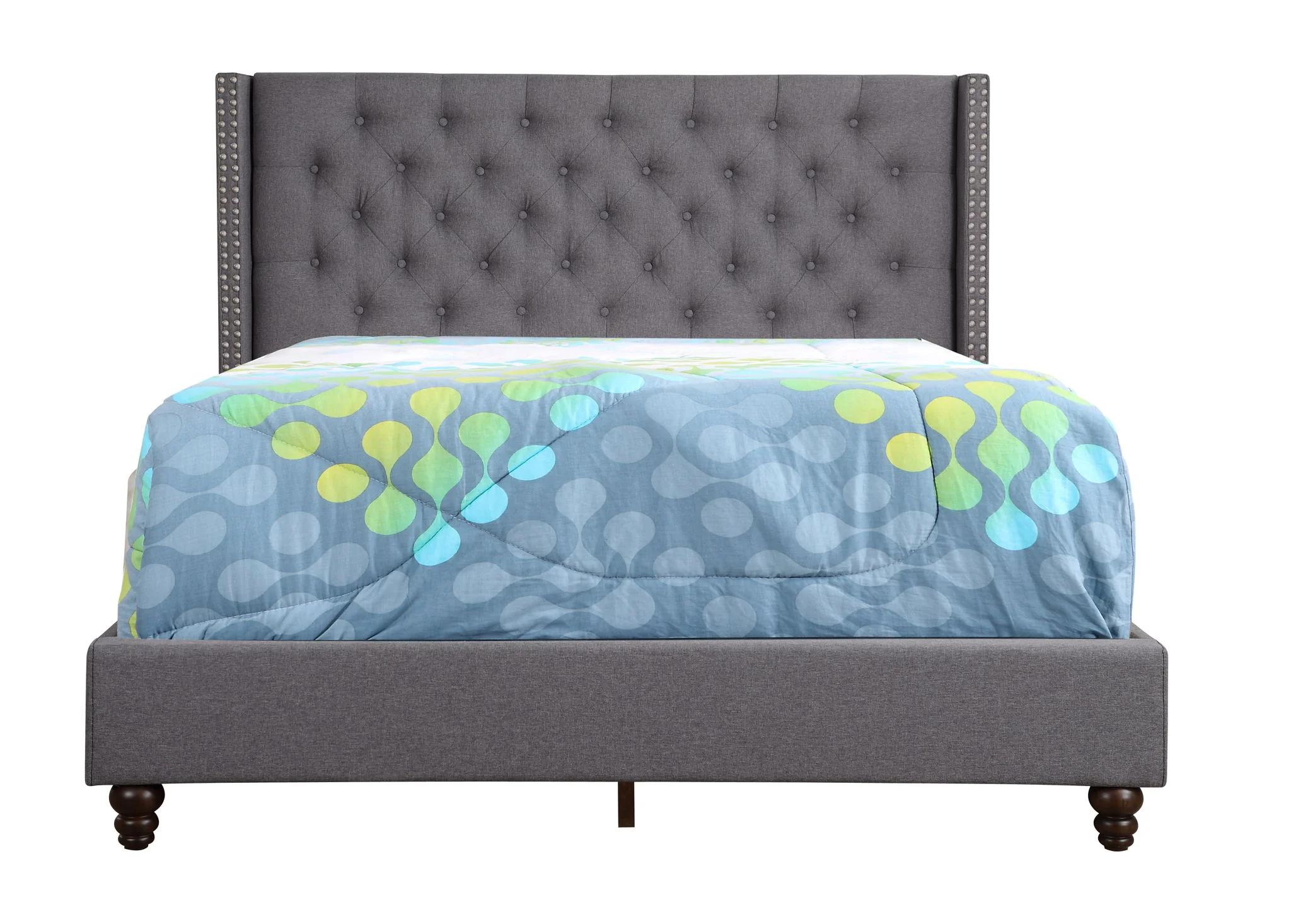 Nailhead Bed Transitional Vibrant - Image 20