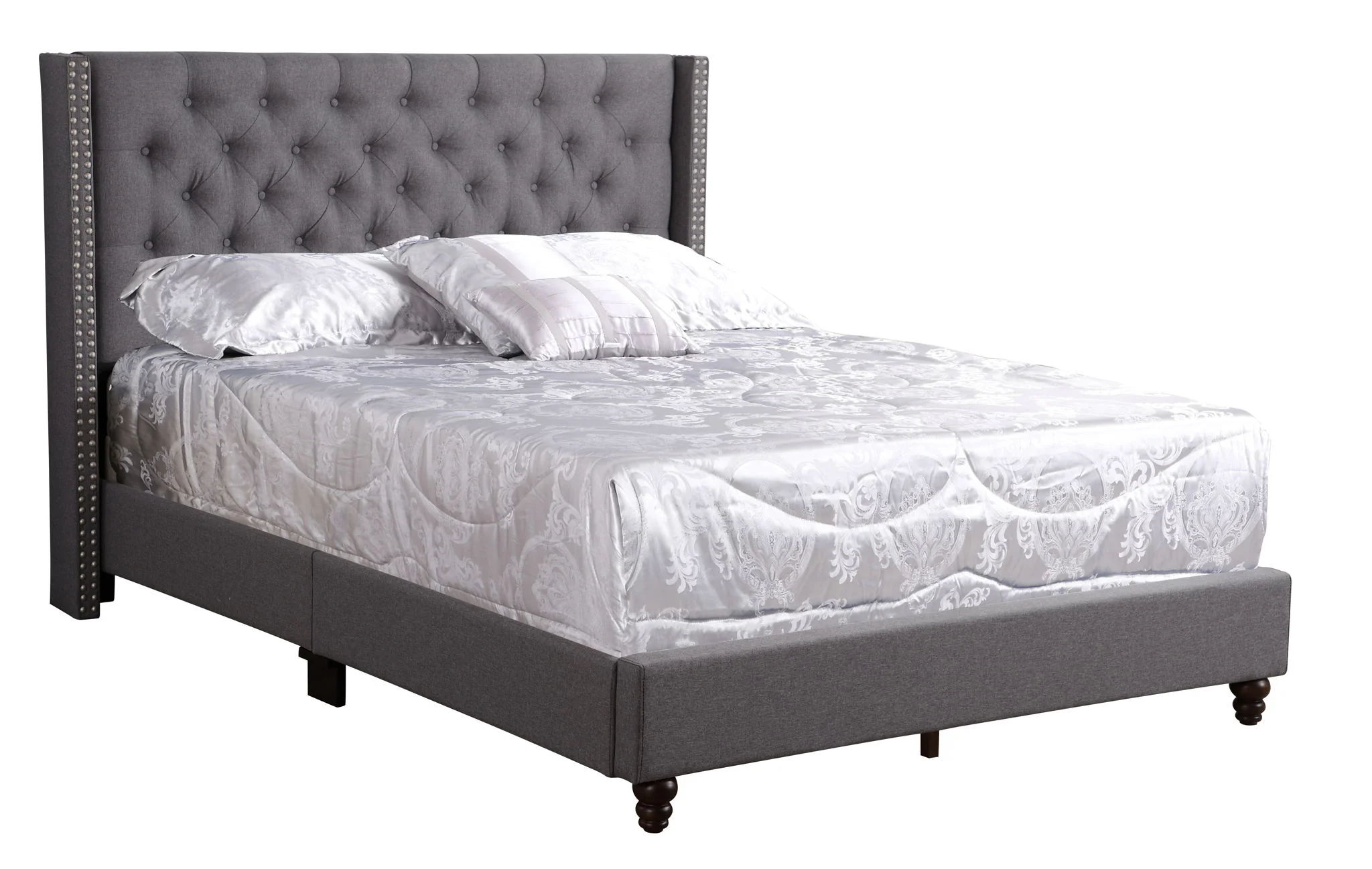 Nailhead Bed Transitional Vibrant - Image 25