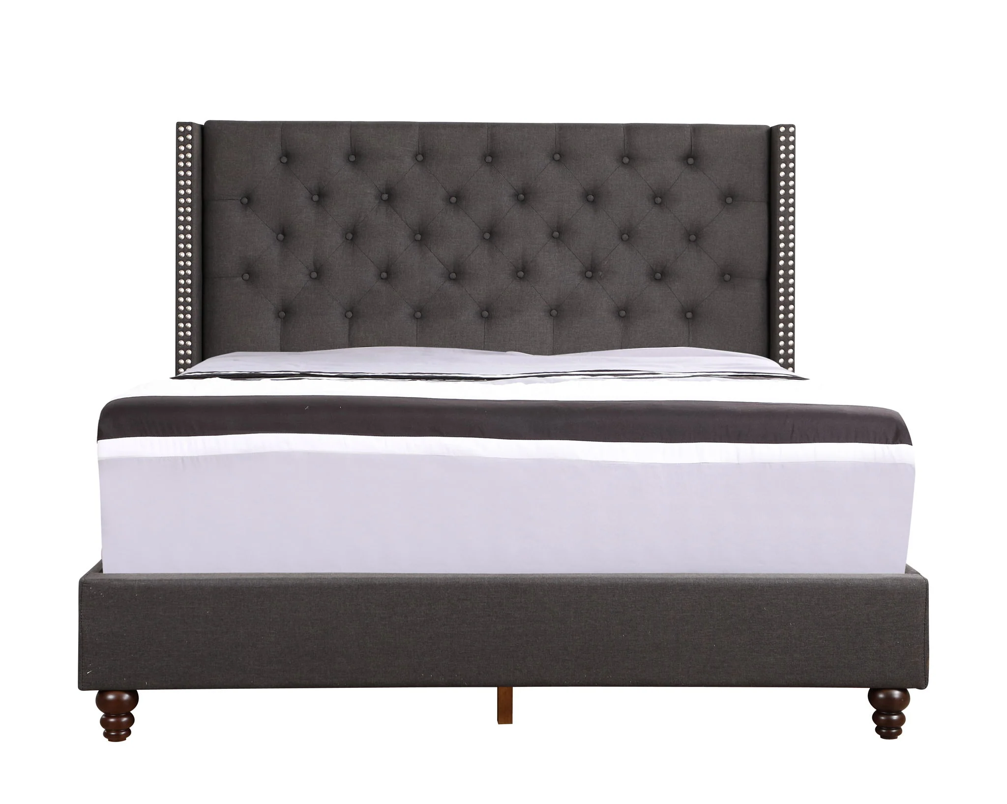 Nailhead Bed Transitional Vibrant - Image 26