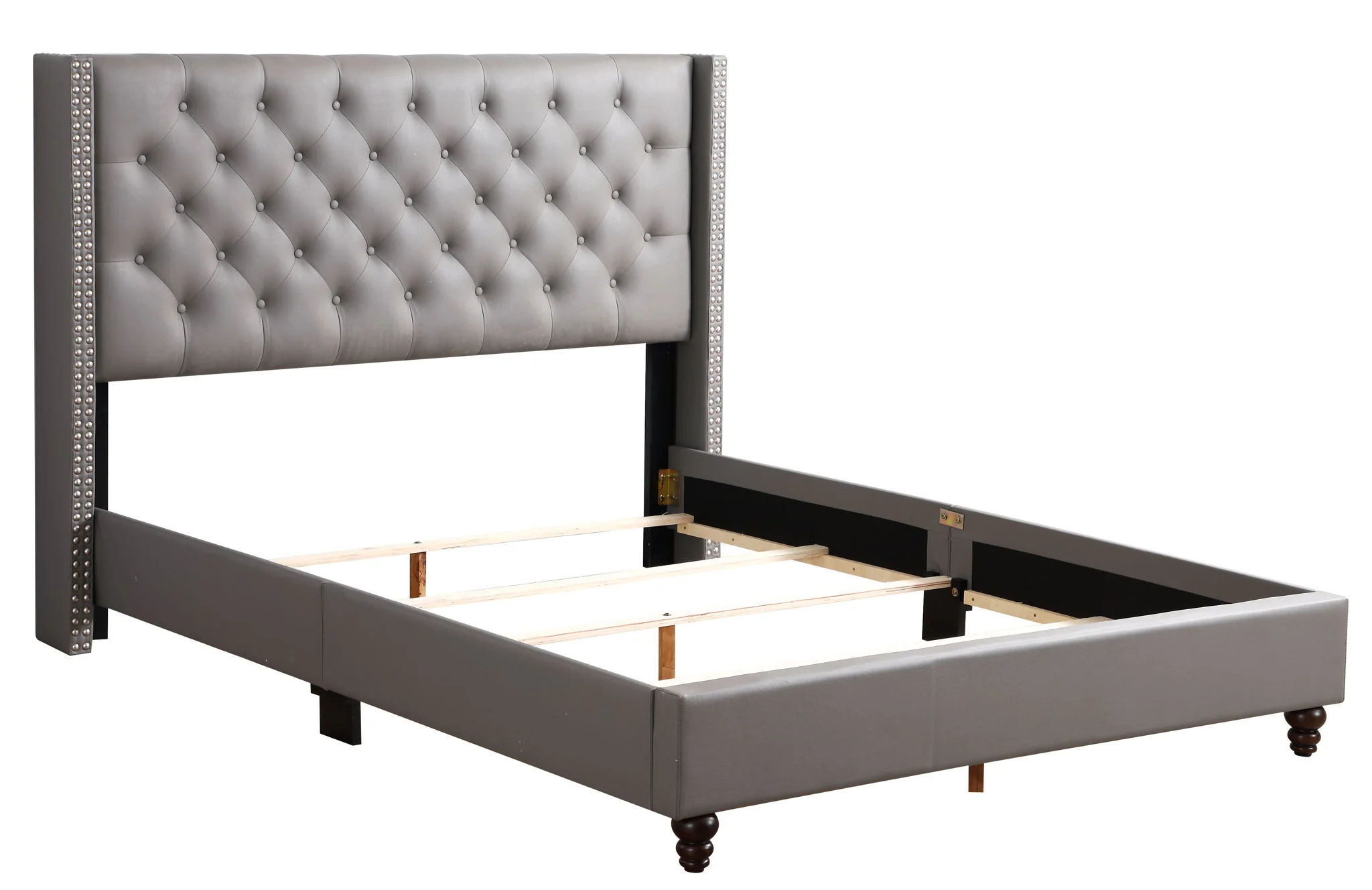 Nailhead Bed Transitional Vibrant - Image 5