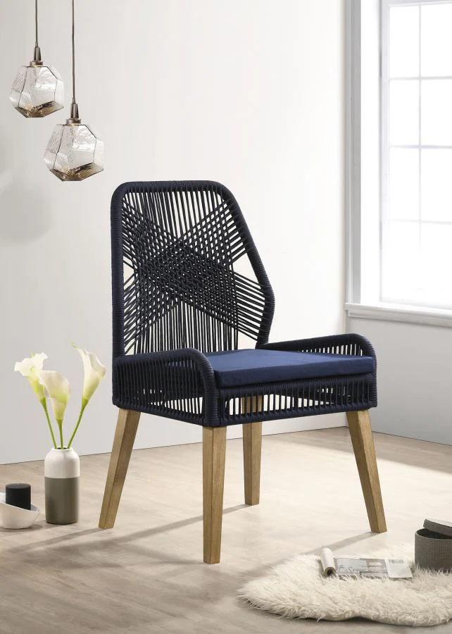 Nakia Woven Rope Dining Side Chairs (Set of 2) - Image 2