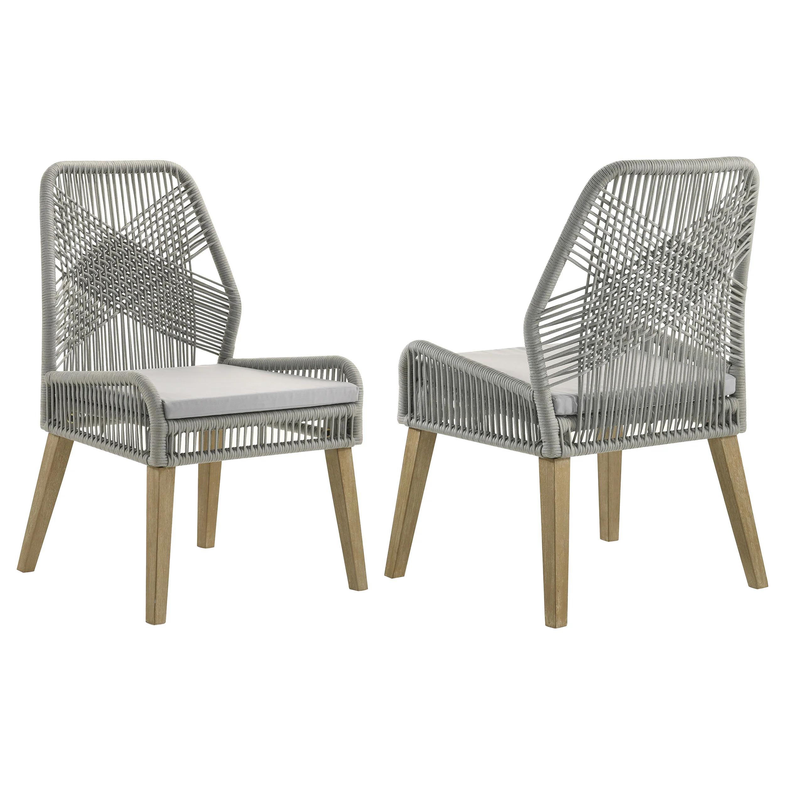 Nakia Woven Rope Dining Side Chairs (Set of 2) - Image 30