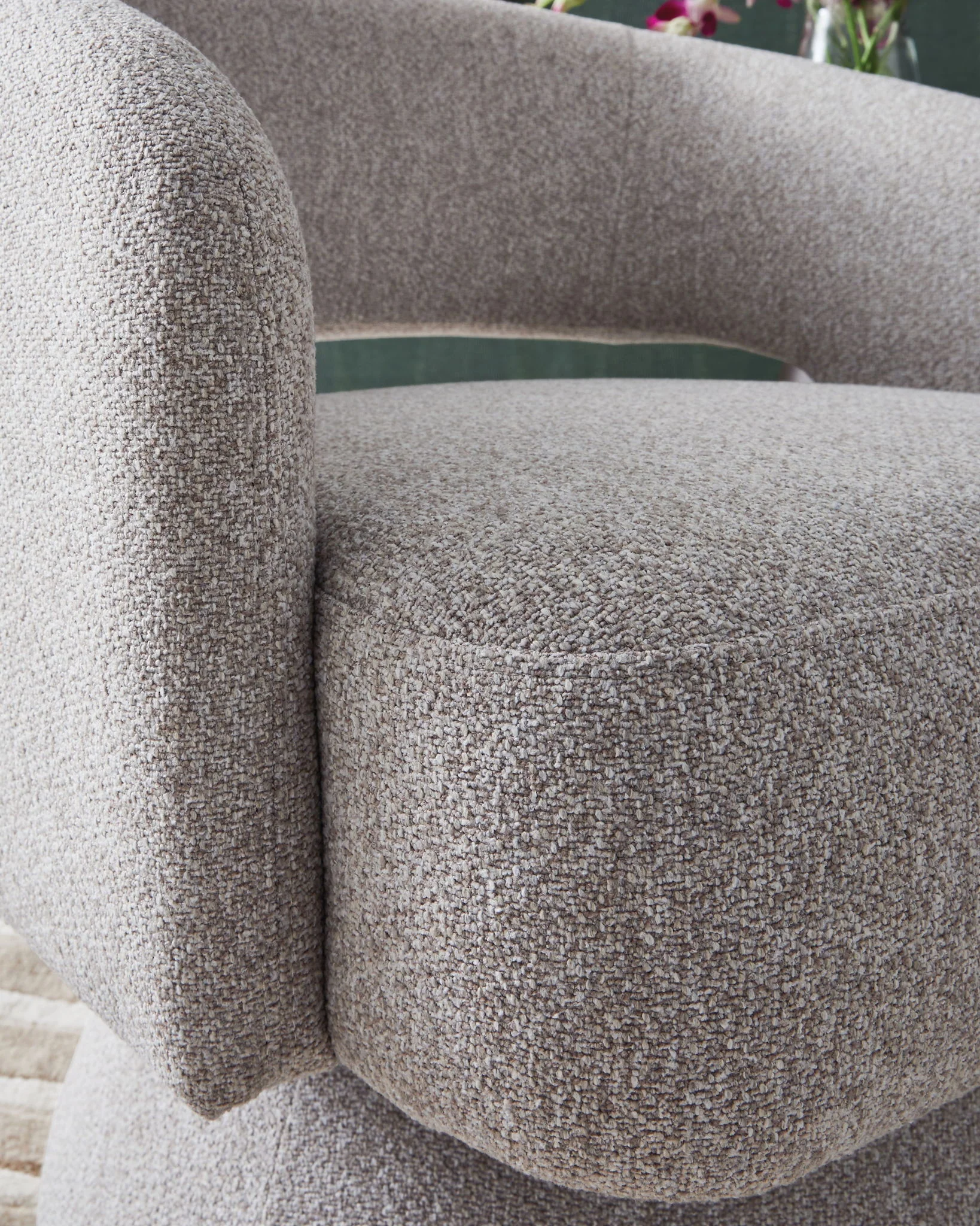 Nashkins - Swivel Accent Chair - Pebble - Image 3