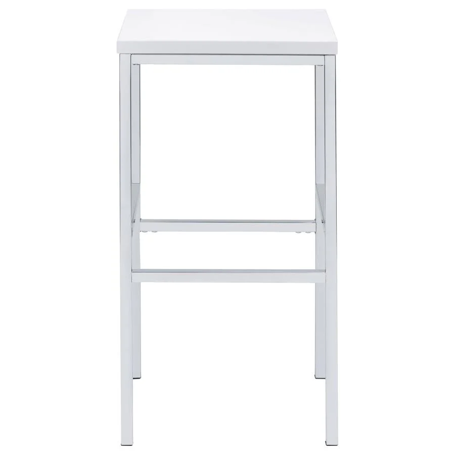 Natividad - 5 Piece Pub Height Bar Table Set - White High Gloss - Image 6