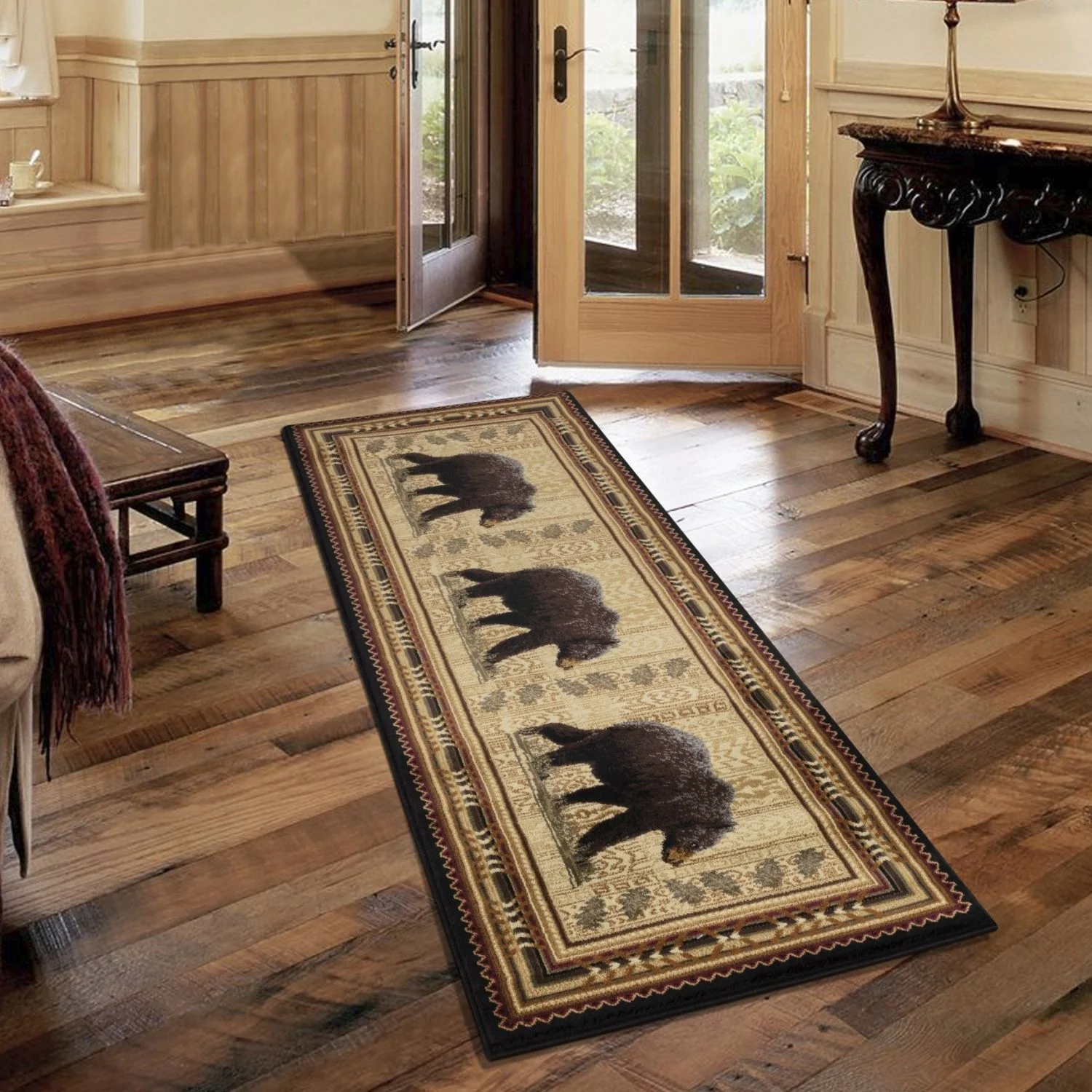 Nature's Nest - 5'3" X 7'3" Lodge Area Rug - Black - Image 3