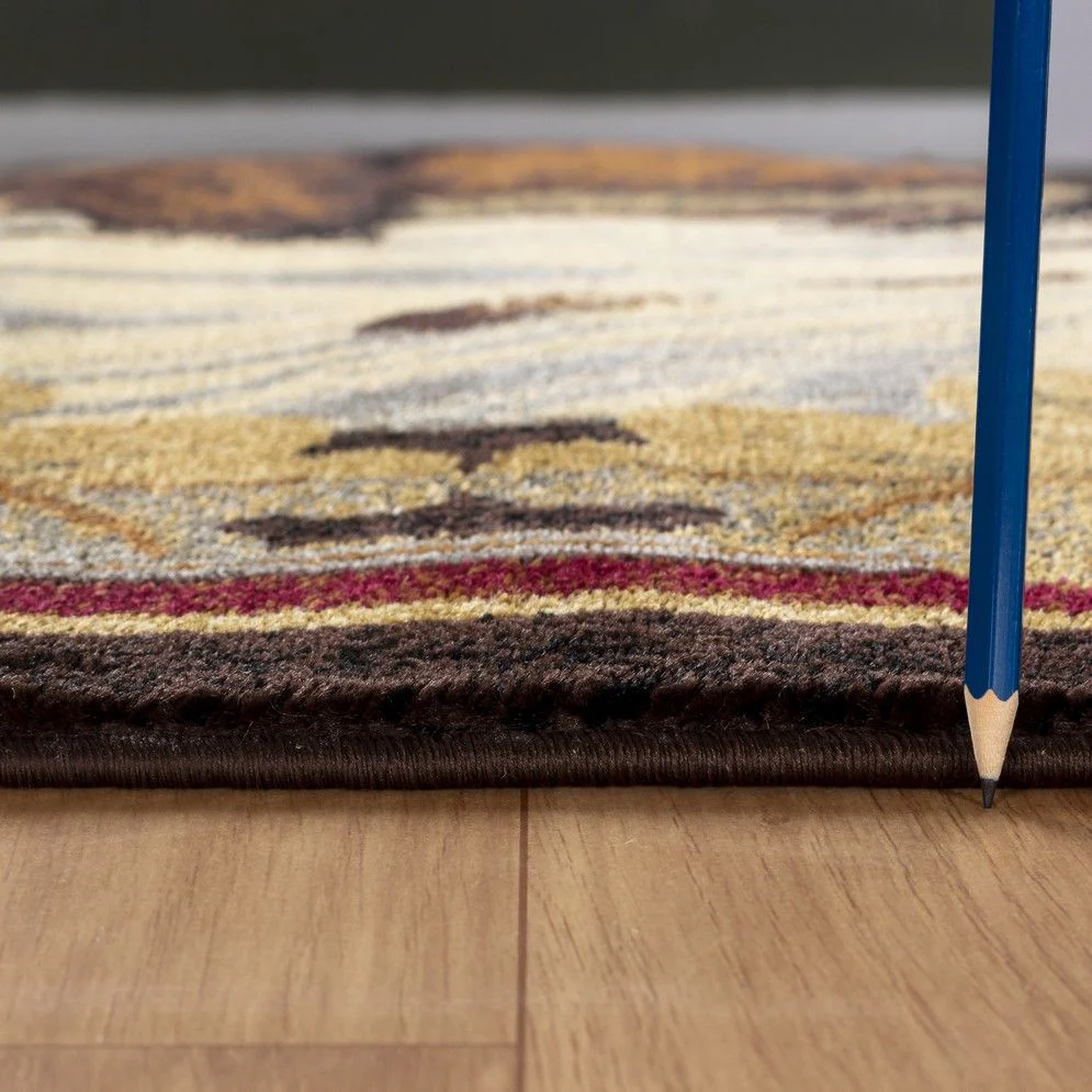 Nature's Nest - 5'3" X 7'3" Lodge Area Rug - Multi, Brown - Image 5