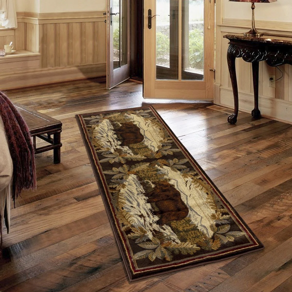 Nature's Nest - 5'3" X 7'3" Lodge Area Rug - Multi, Brown - Image 6