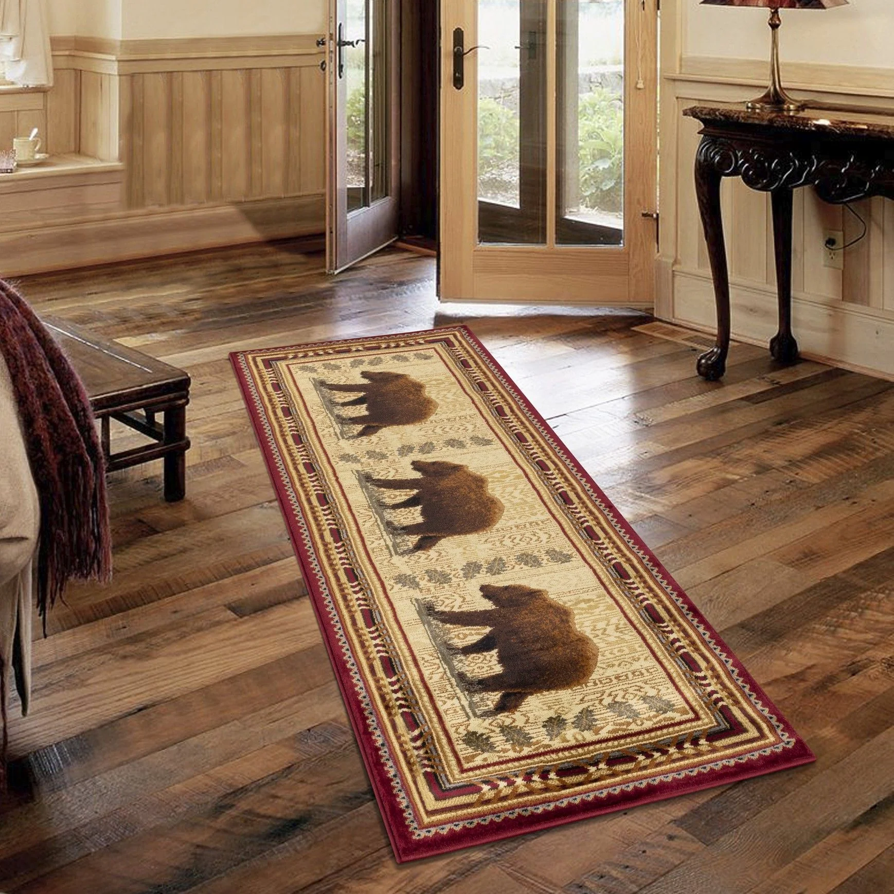 Nature's Nest - 5'3" X 7'3" Lodge Area Rug - Multi, Red - Image 4