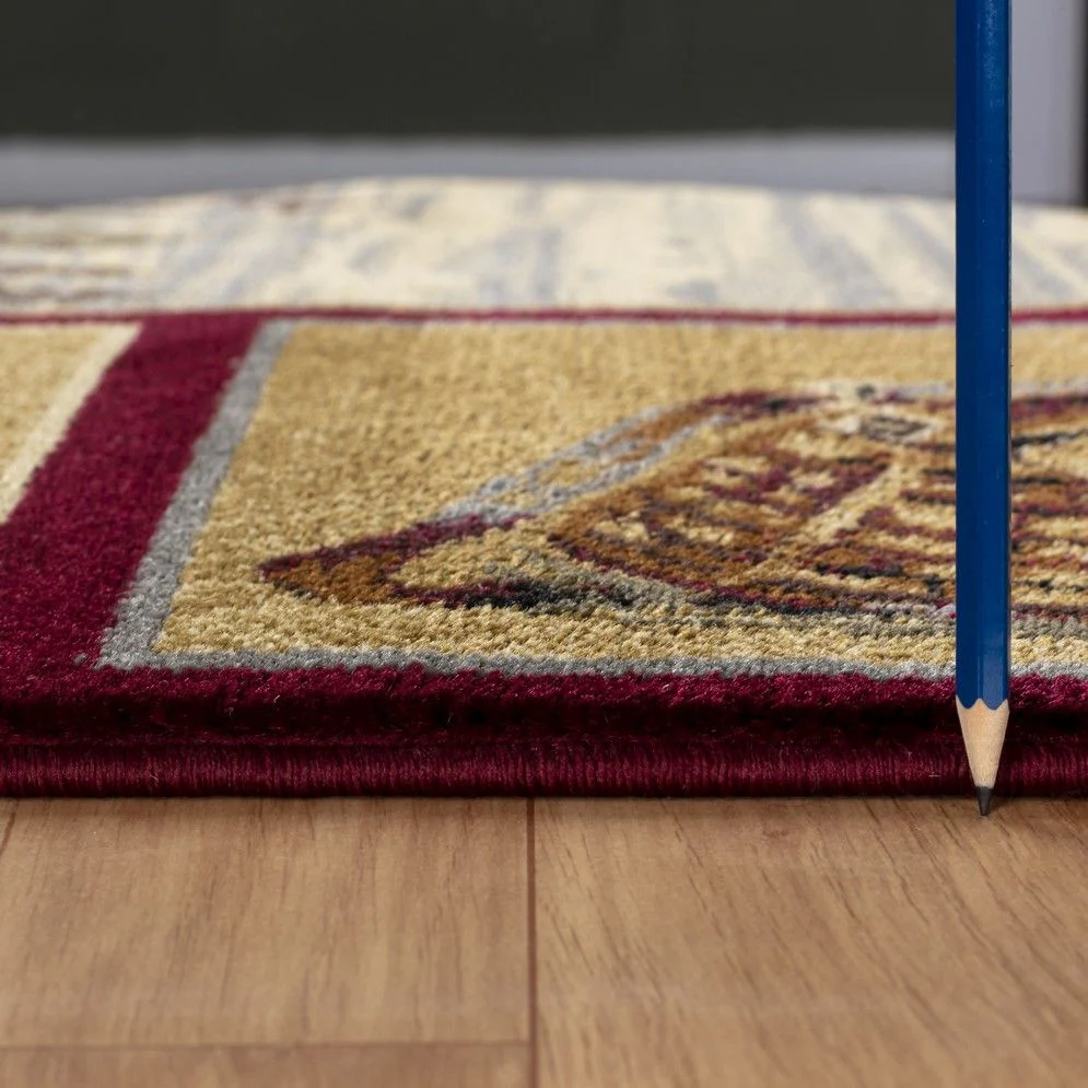 Nature's Nest - 5'3" X 7'3" Lodge Area Rug - Red - Image 3