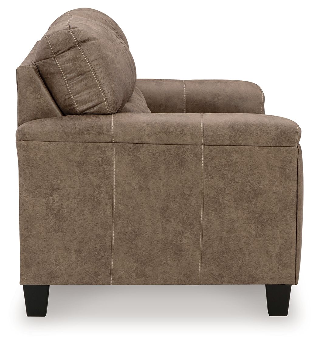 Navi - 3 Pc. - Sofa, Loveseat, Rocker Recliner - Fossil - Image 4