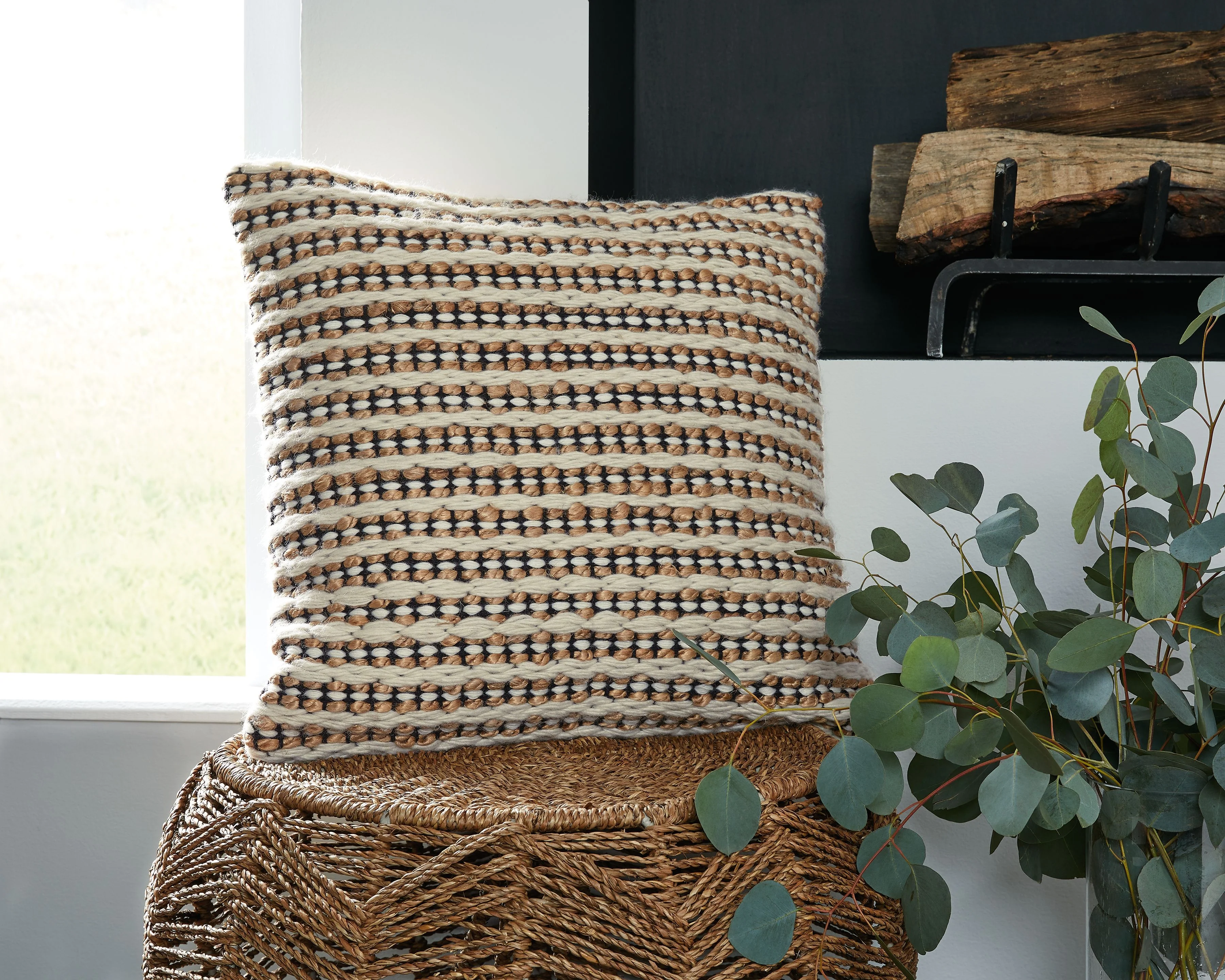 Nealington - Pillow - Brown / Black / White - Image 5