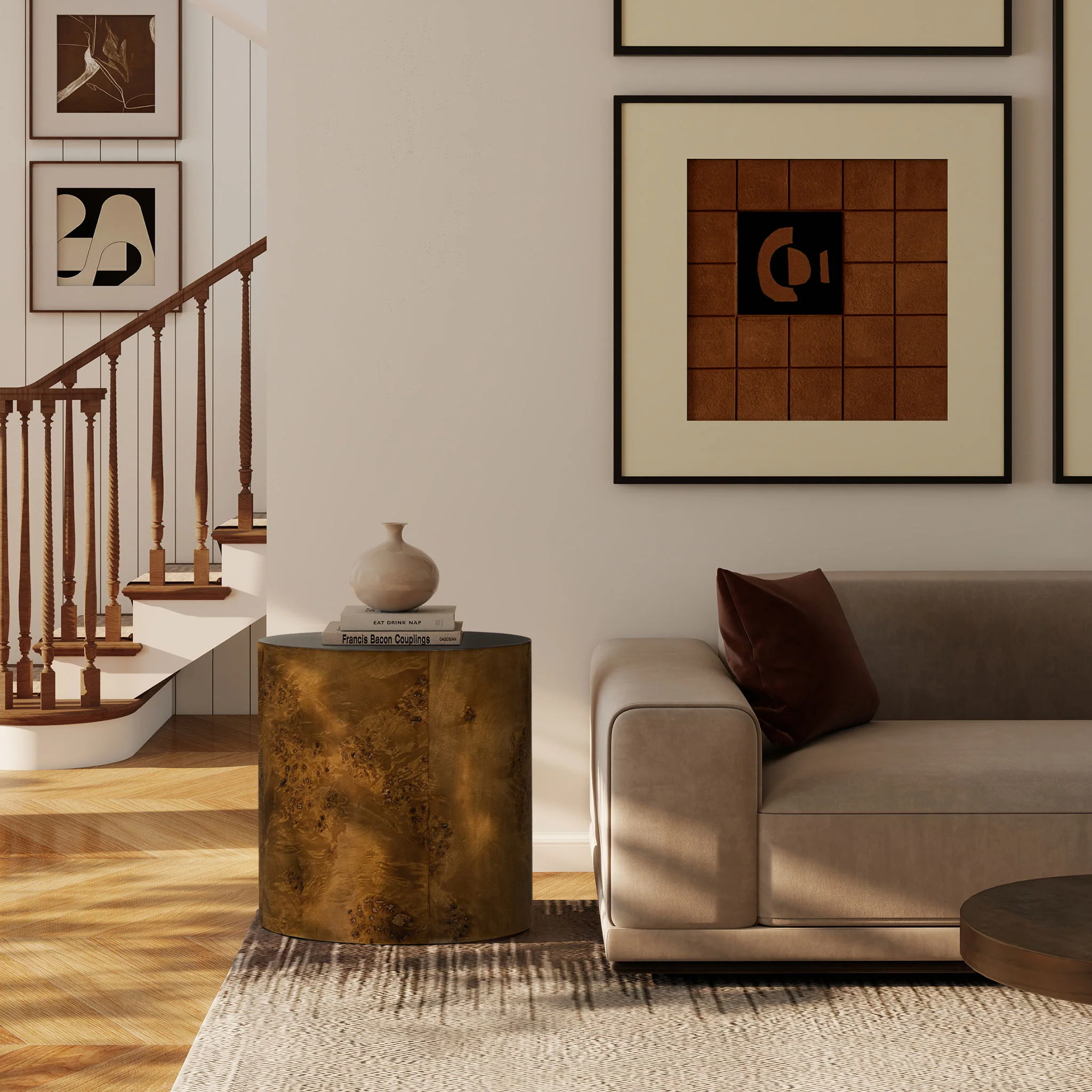 Nebula - Accent Oval Pillar Side Table - Image 13