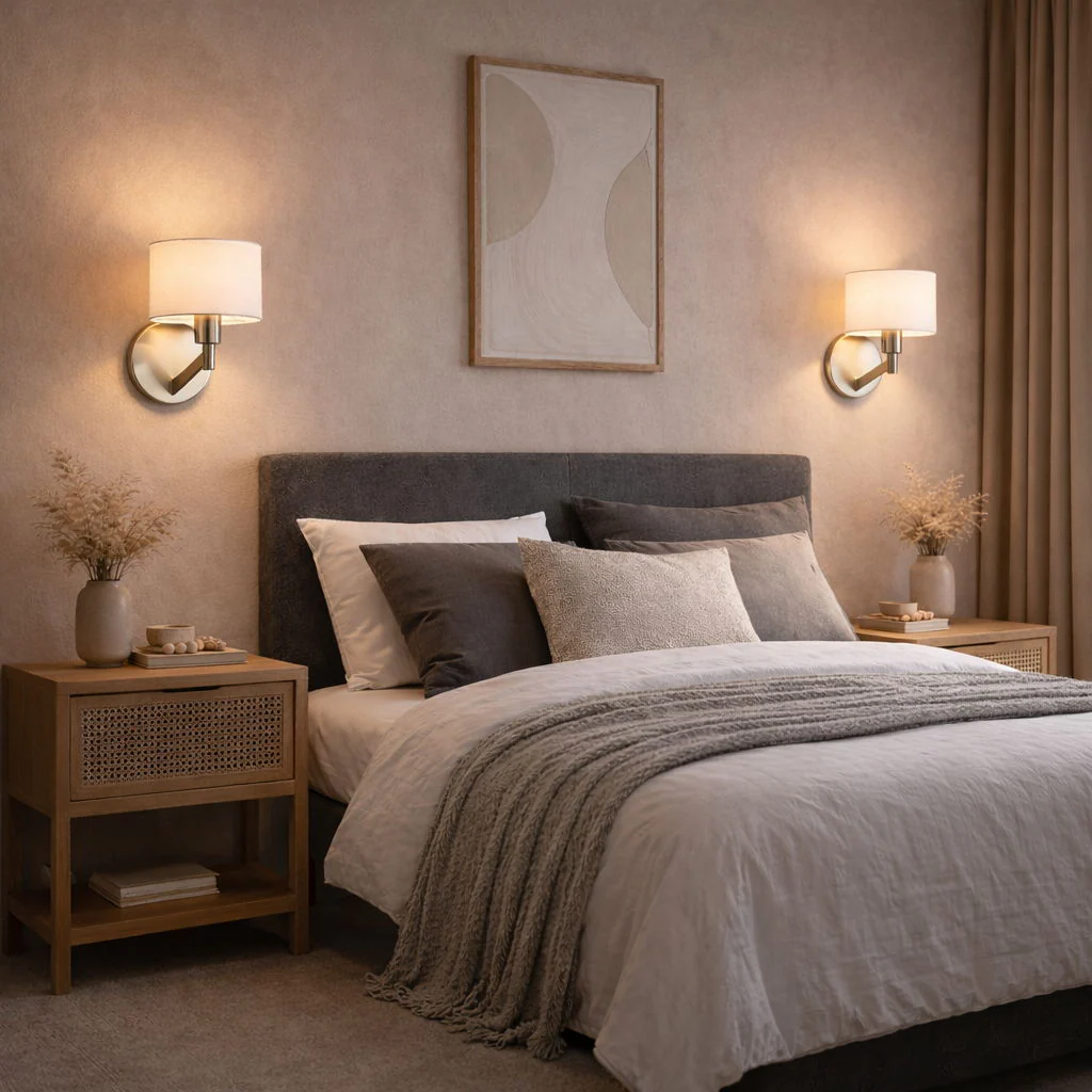 Nebula - Base Wall Lamp With Rotary Switch Shade - Brushed Nickel / Silver / White - Image 2