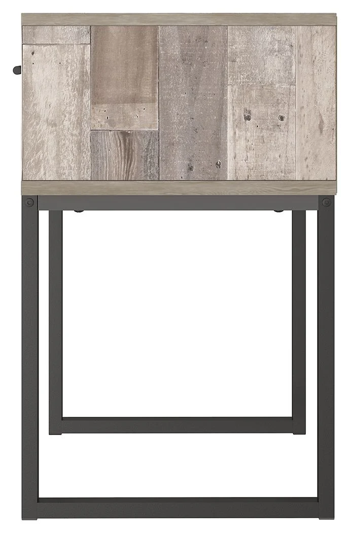 Neilsville - One Drawer Night Stand - Vinyl-Wrapped - Whitewash - Image 3