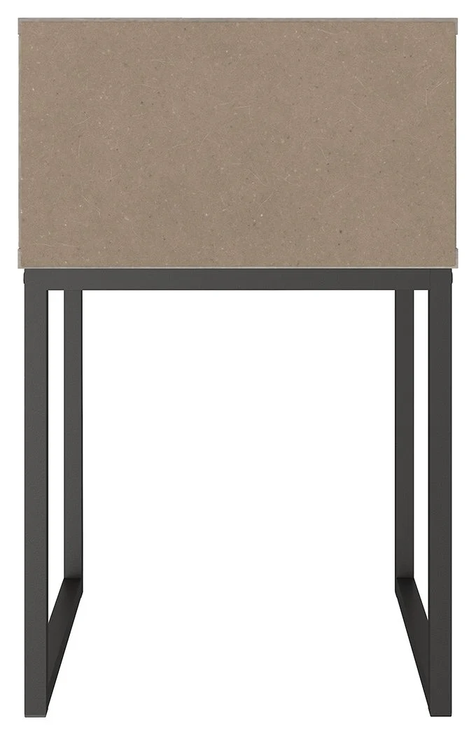 Neilsville - One Drawer Night Stand - Vinyl-Wrapped - Whitewash - Image 9