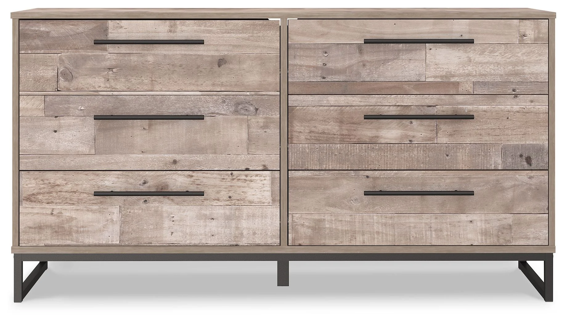Neilsville - Six Drawer Dresser - Vinyl-Wrapped - Whitewash - Image 8