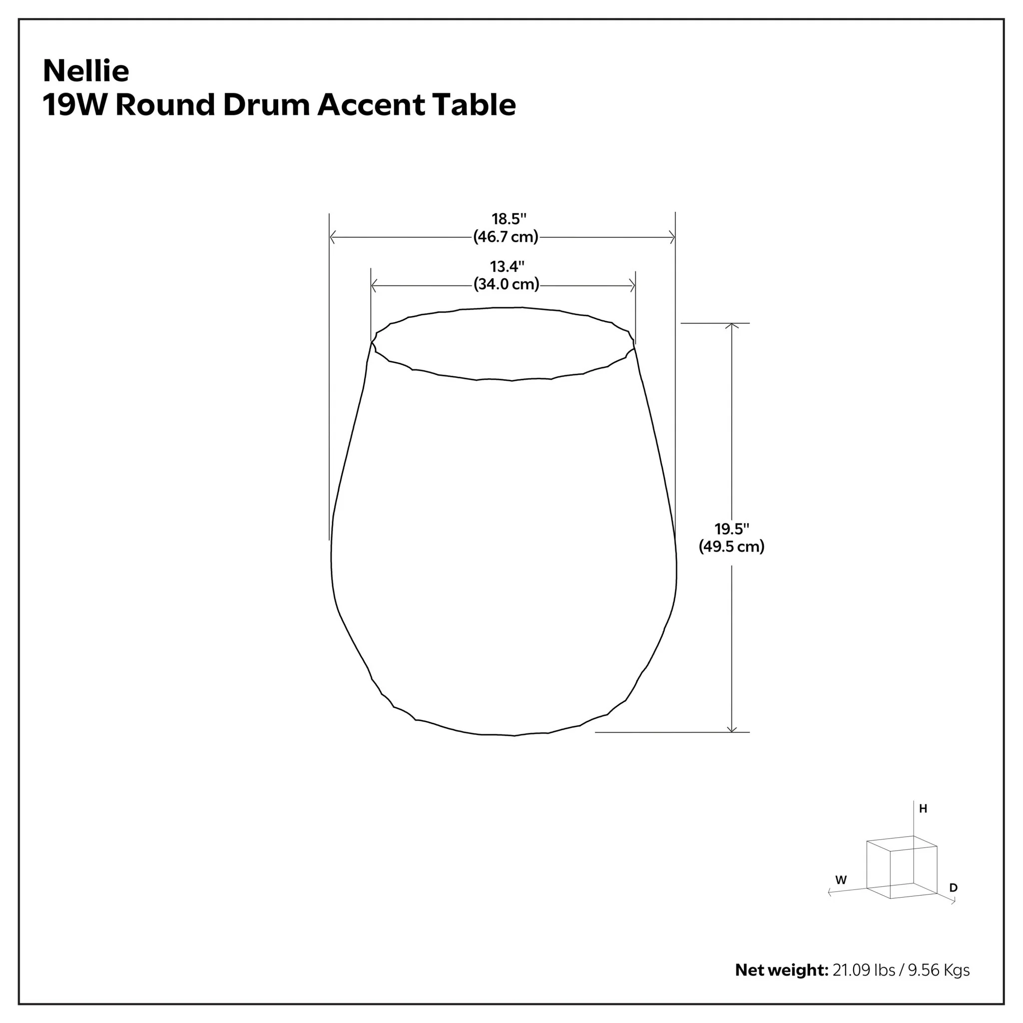 Nellie - Cast Aluminum Side Table - Black - Image 2
