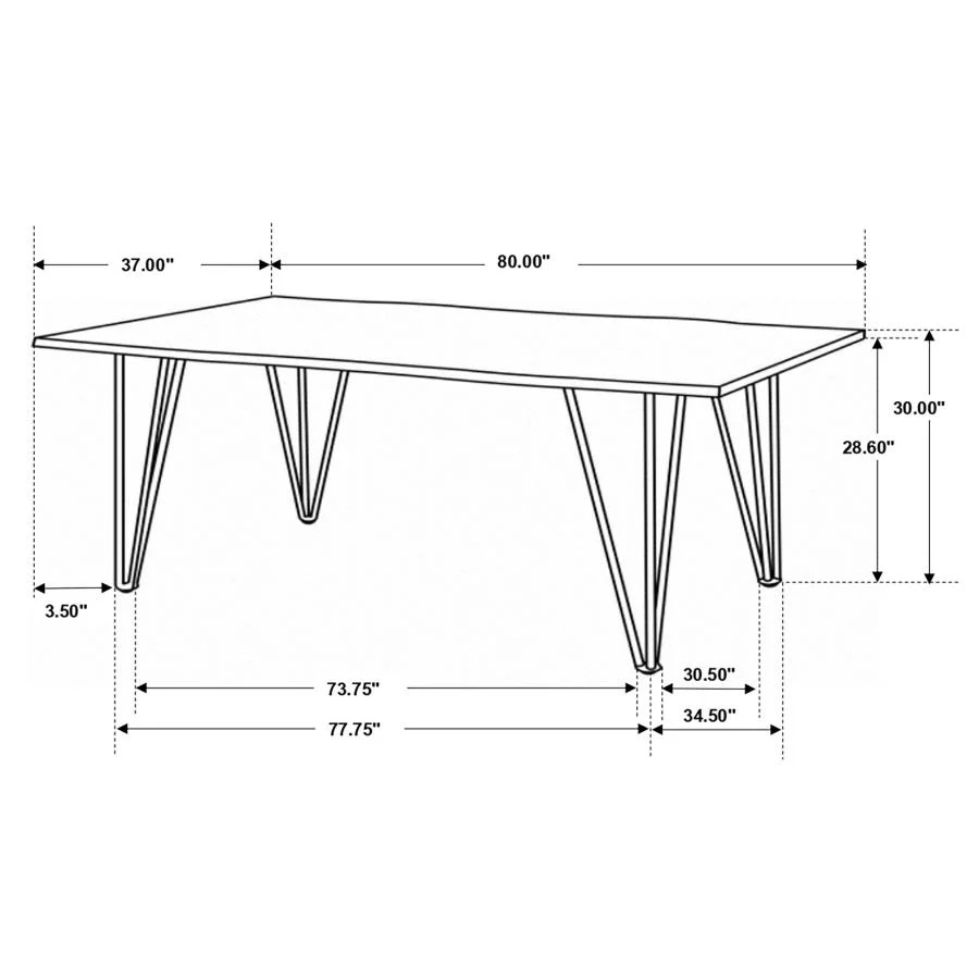 Neve - Live Edge Dining Table - Gray Sheesham - Image 7