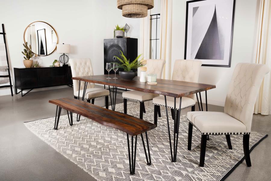 Neve - Live Edge Dining Table - Gray Sheesham - Image 8