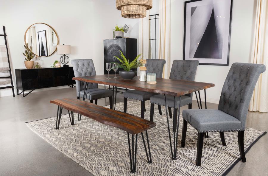 Neve - Live Edge Dining Table - Gray Sheesham - Image 9