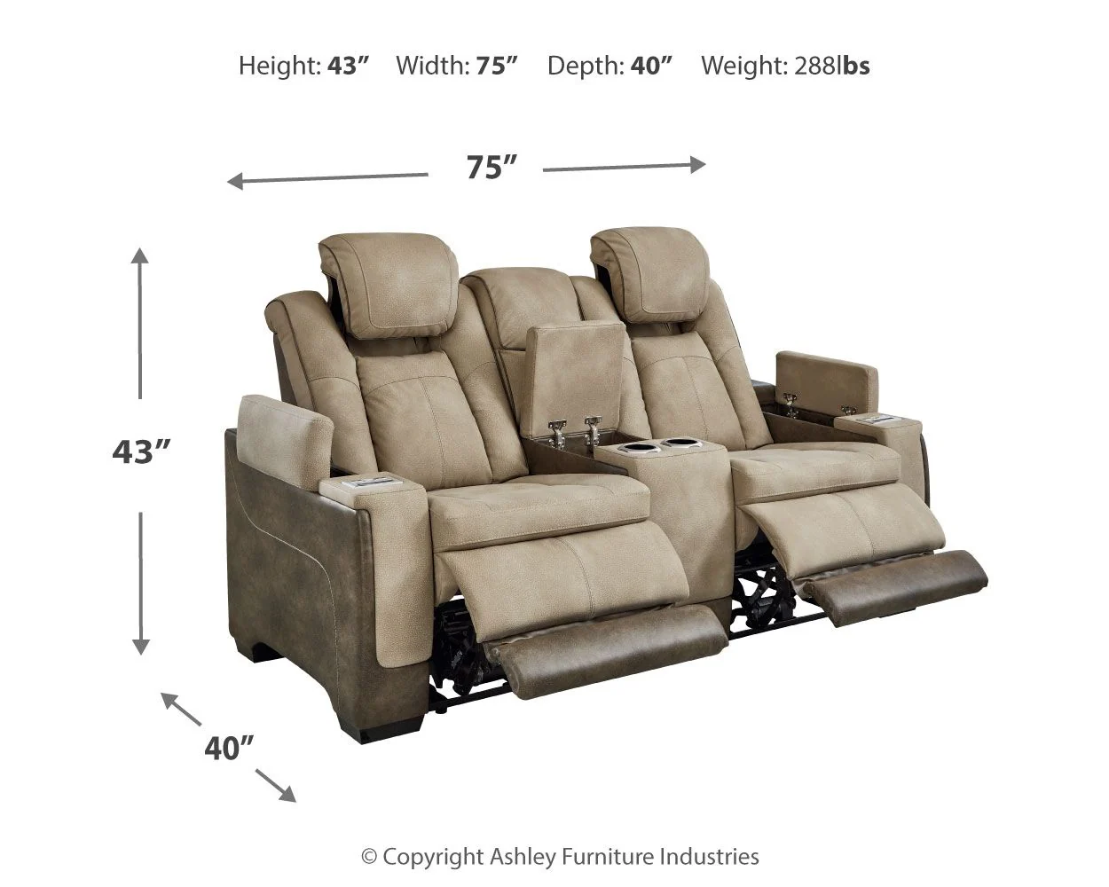 Next-Gen Durapella - Power Reclining Loveseat - Image 17