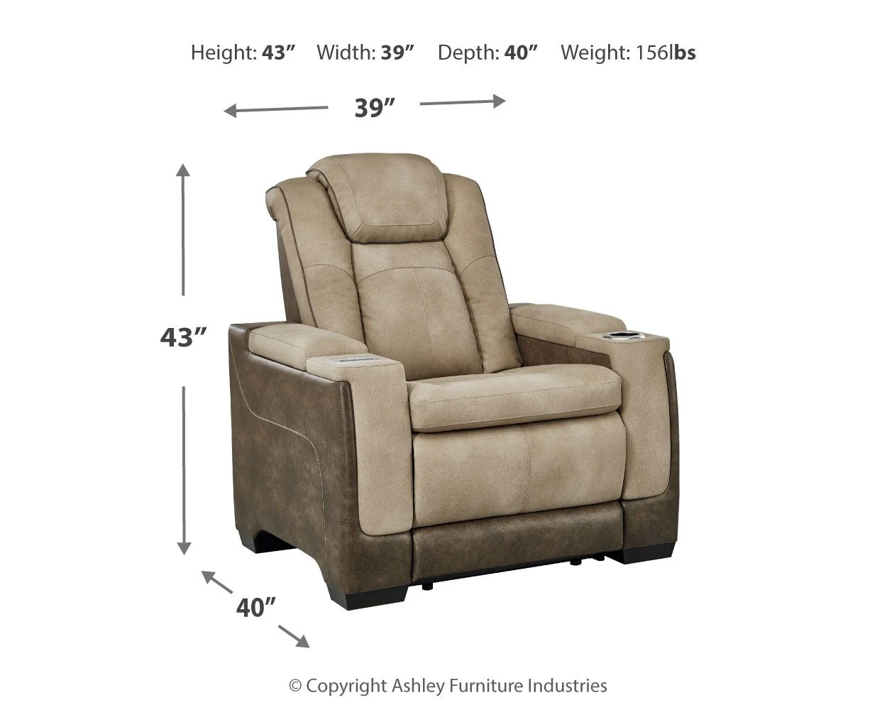 Next-Gen Durapella - Pwr Recliner/Adj Headrest - Image 3